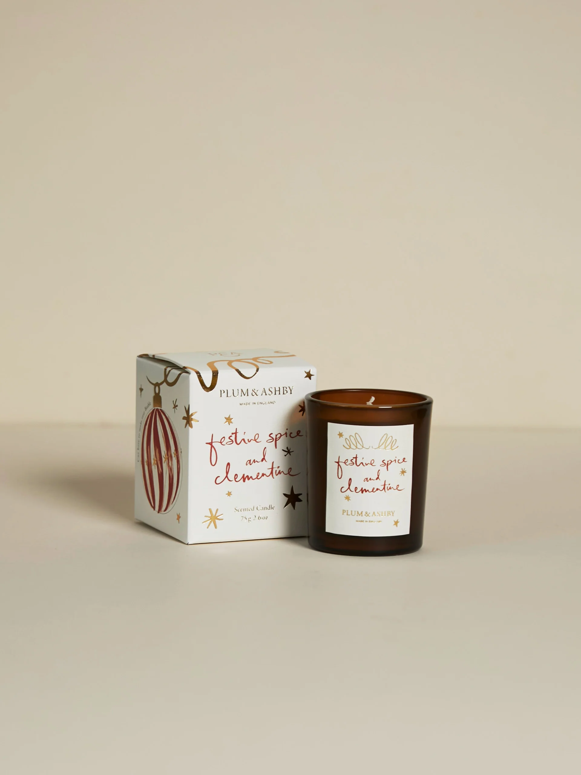 Plum & Ashby Festive Spice & Clementine Scented Votive