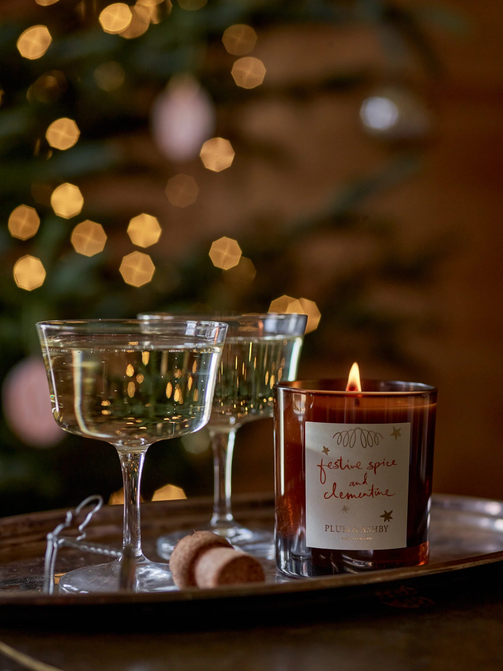 Plum & Ashby Festive Spice & Clementine Scented Votive - Image 3