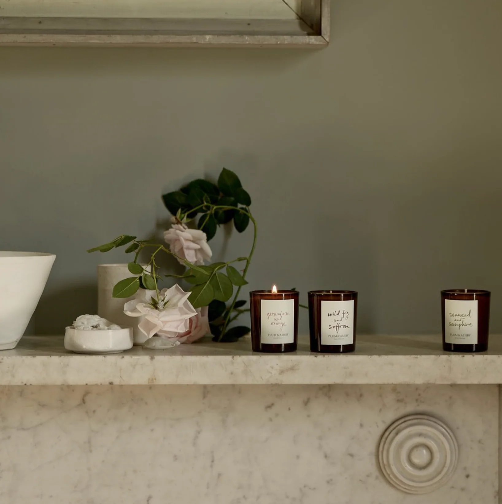 Plum & Ashby Scented Candle, Geranium & Orange - Image 2