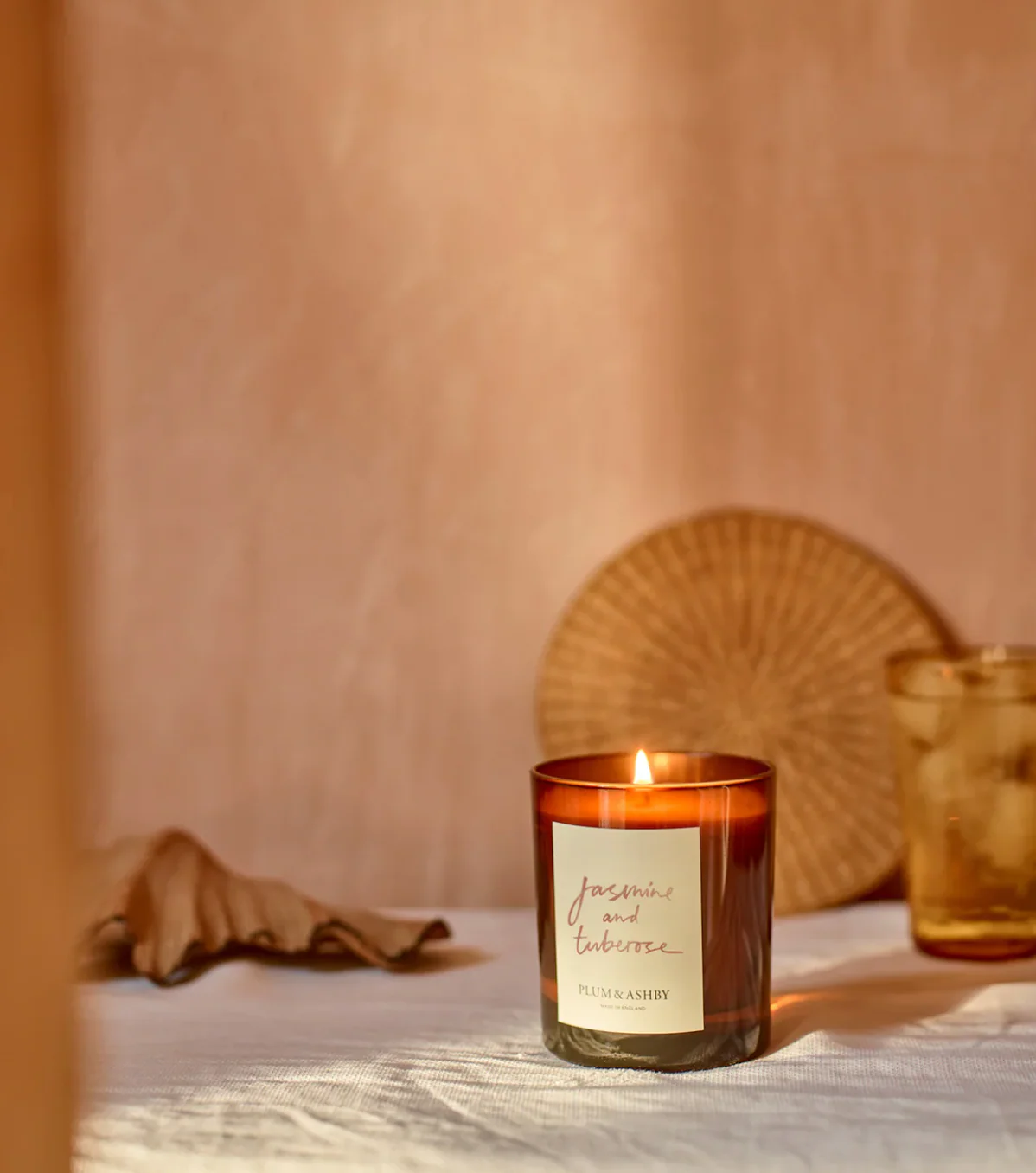 Plum & Ashby Scented Candle, Jasmine & Tuberose - Image 2