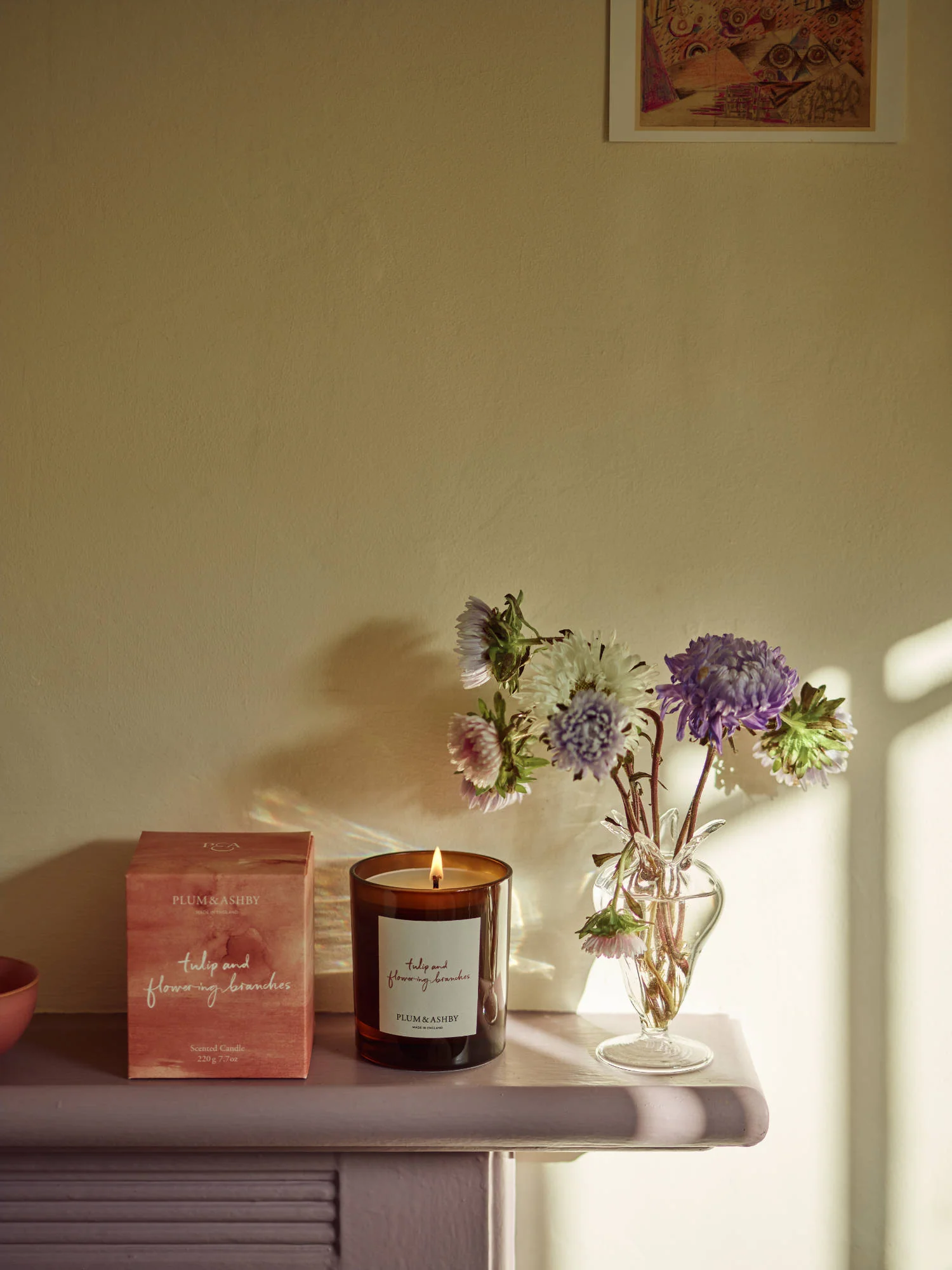 Plum & Ashby Scented Candle, Tulip & Flowering Branches - Image 2
