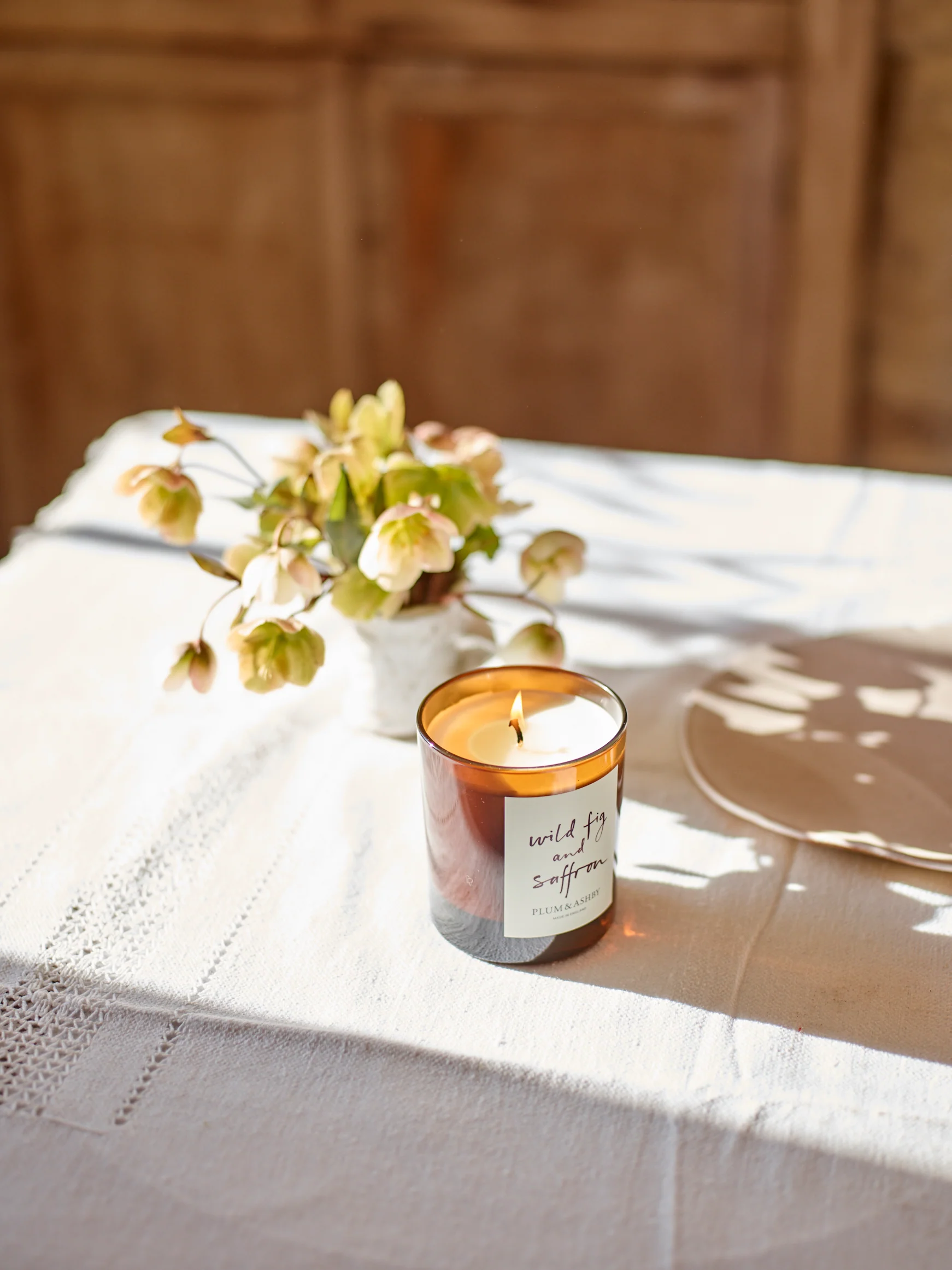 Plum & Ashby Scented Candle, Wild Fig & Saffron - Image 2