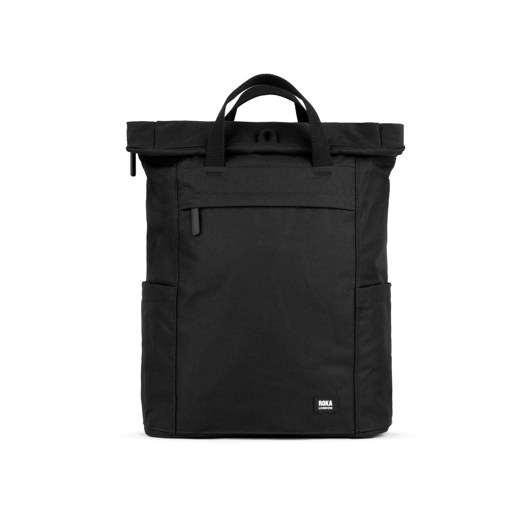 Roka London All Black Finchley Rucksack, (Sustainable Canvas) - Image 11