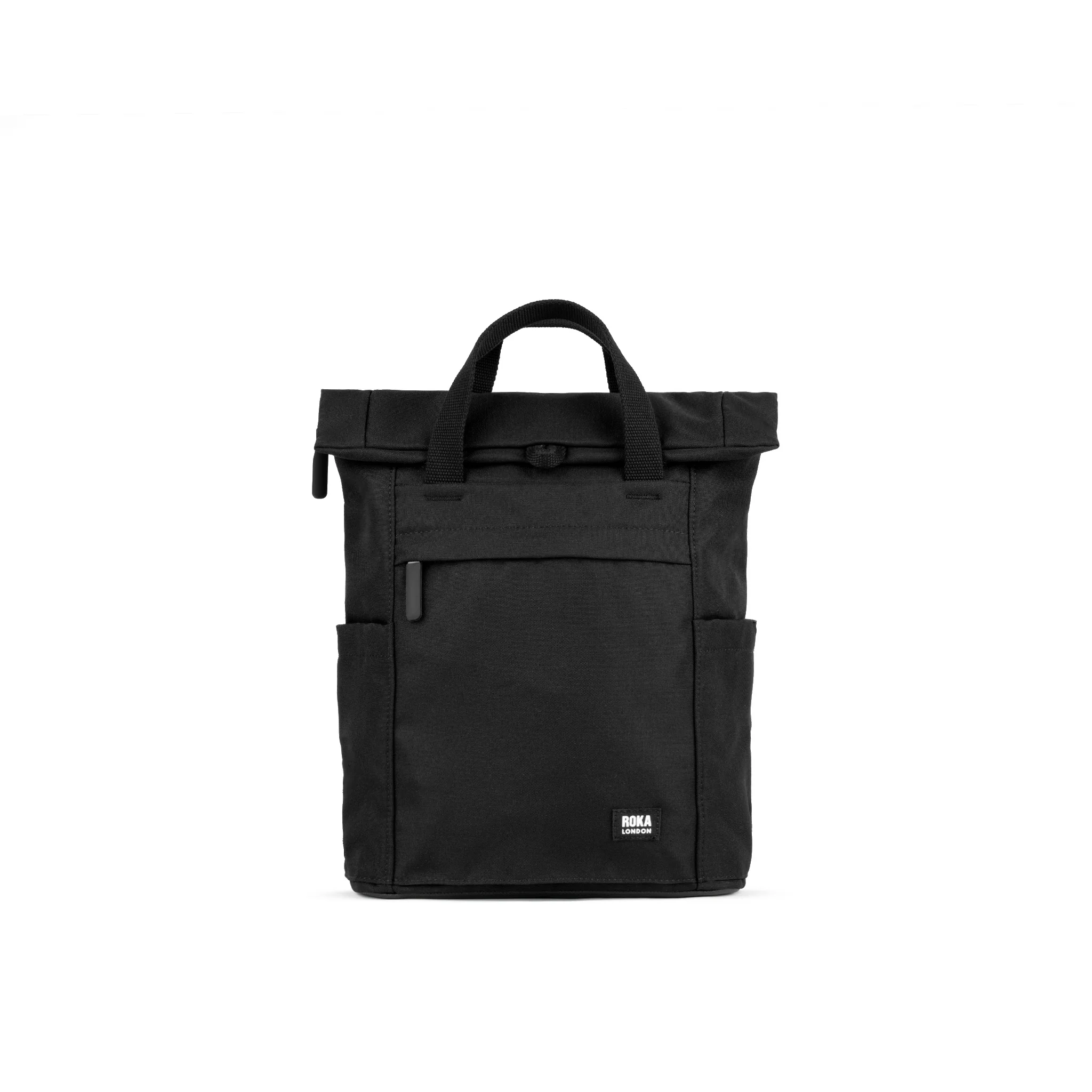 Roka London All Black Finchley Rucksack, (Sustainable Canvas) - Image 12