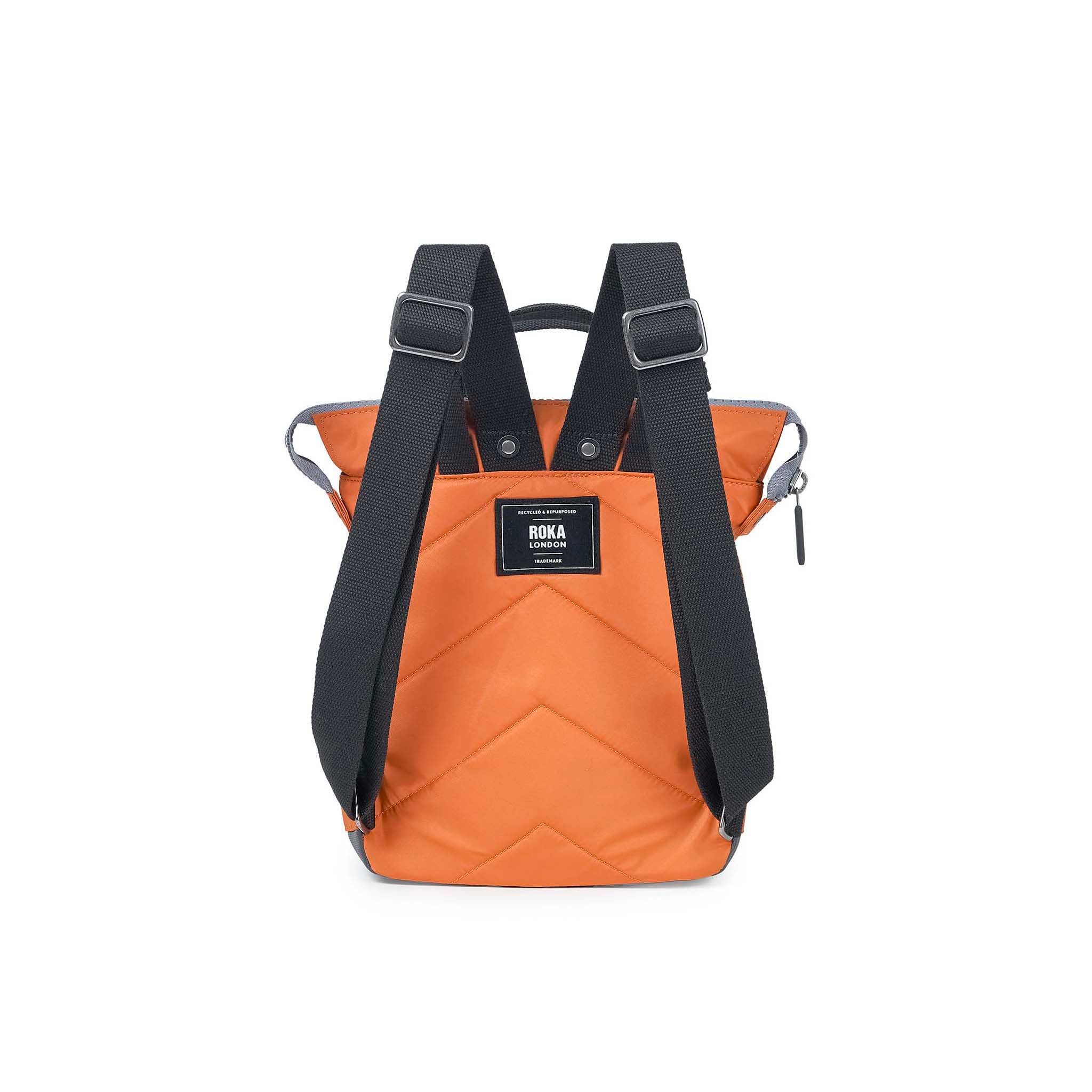 Roka London Black Label, Bantry B Small Rucksack, Burnt Orange (Sustainable Nylon) - Image 3