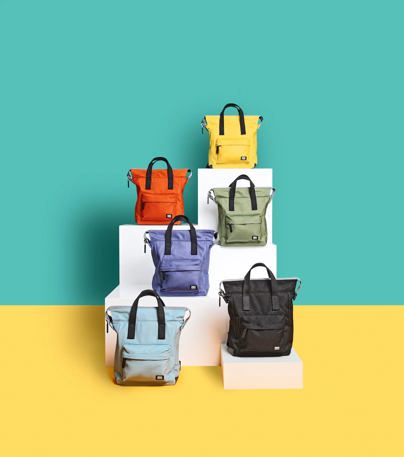 Roka London Black Label, Bantry B Small Rucksack, Burnt Orange (Sustainable Nylon) - Image 8