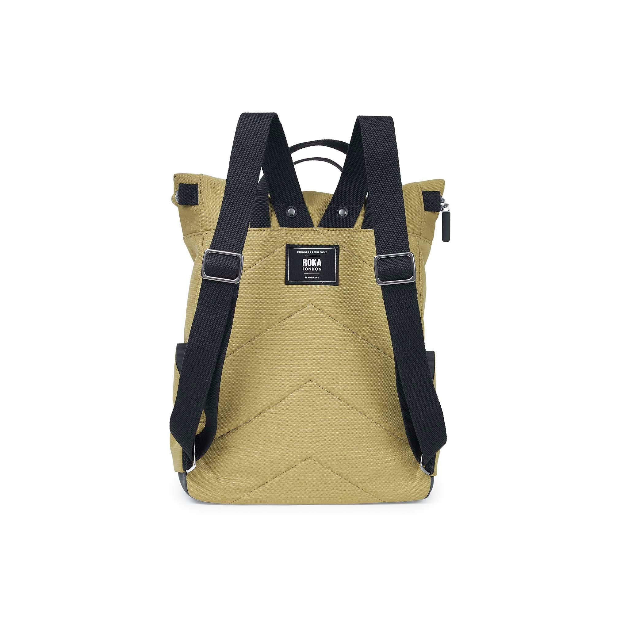 Roka London Black Label, Canfield B Rucksack, Khaki (Sustainable Canvas) - Image 3