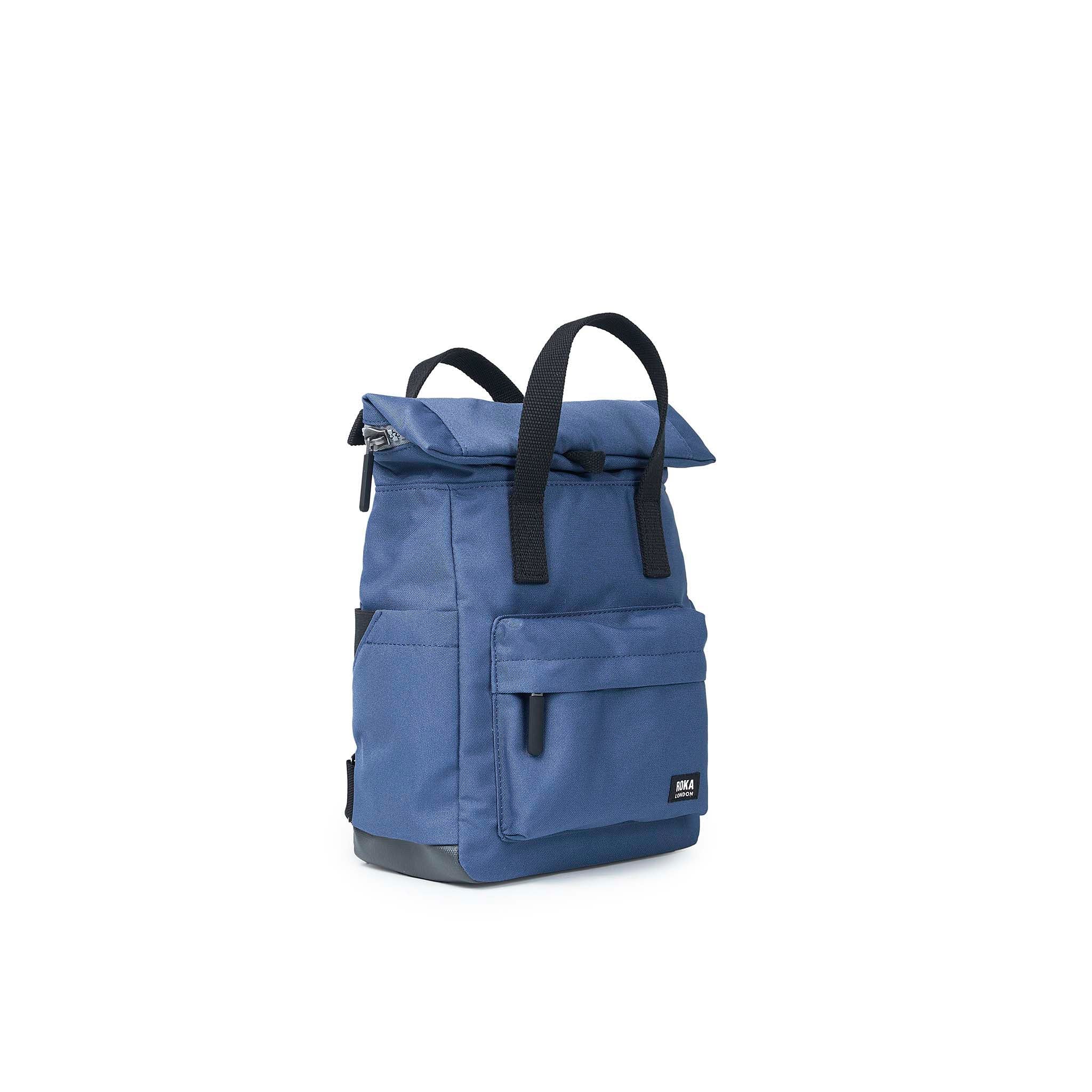 Roka London Black Label, Canfield B Small Rucksack, Pacific (Sustainable Canvas) - Image 2