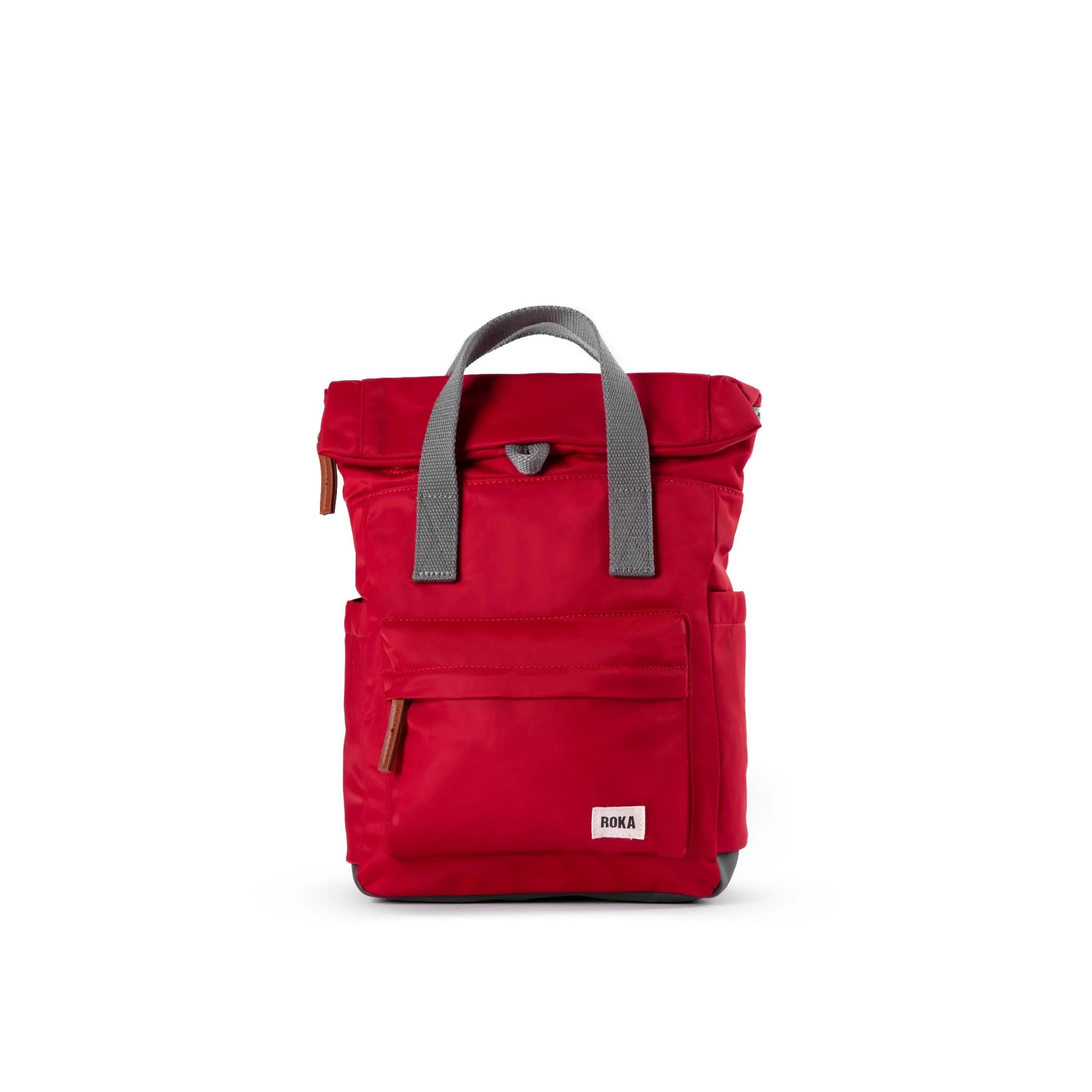 Roka London Canfield B Sustainable Nylon Rucksack, Cranberry - Image 14