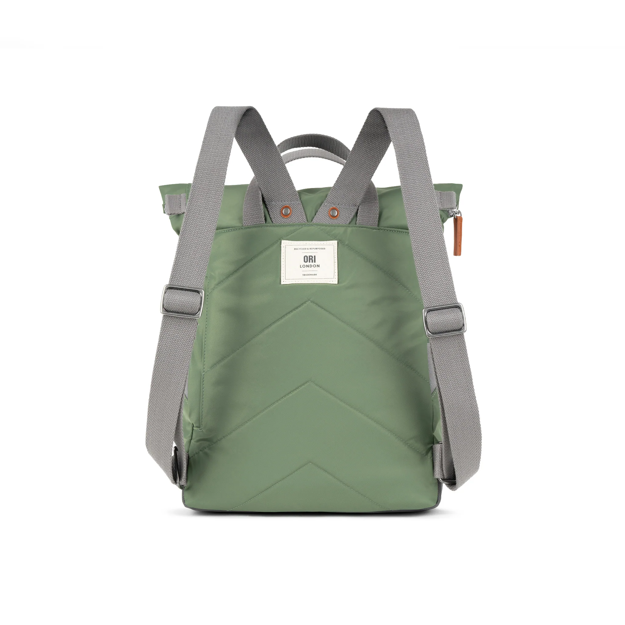 Roka London Canfield B Medium Sustainable Nylon Rucksack, Granite - Image 3