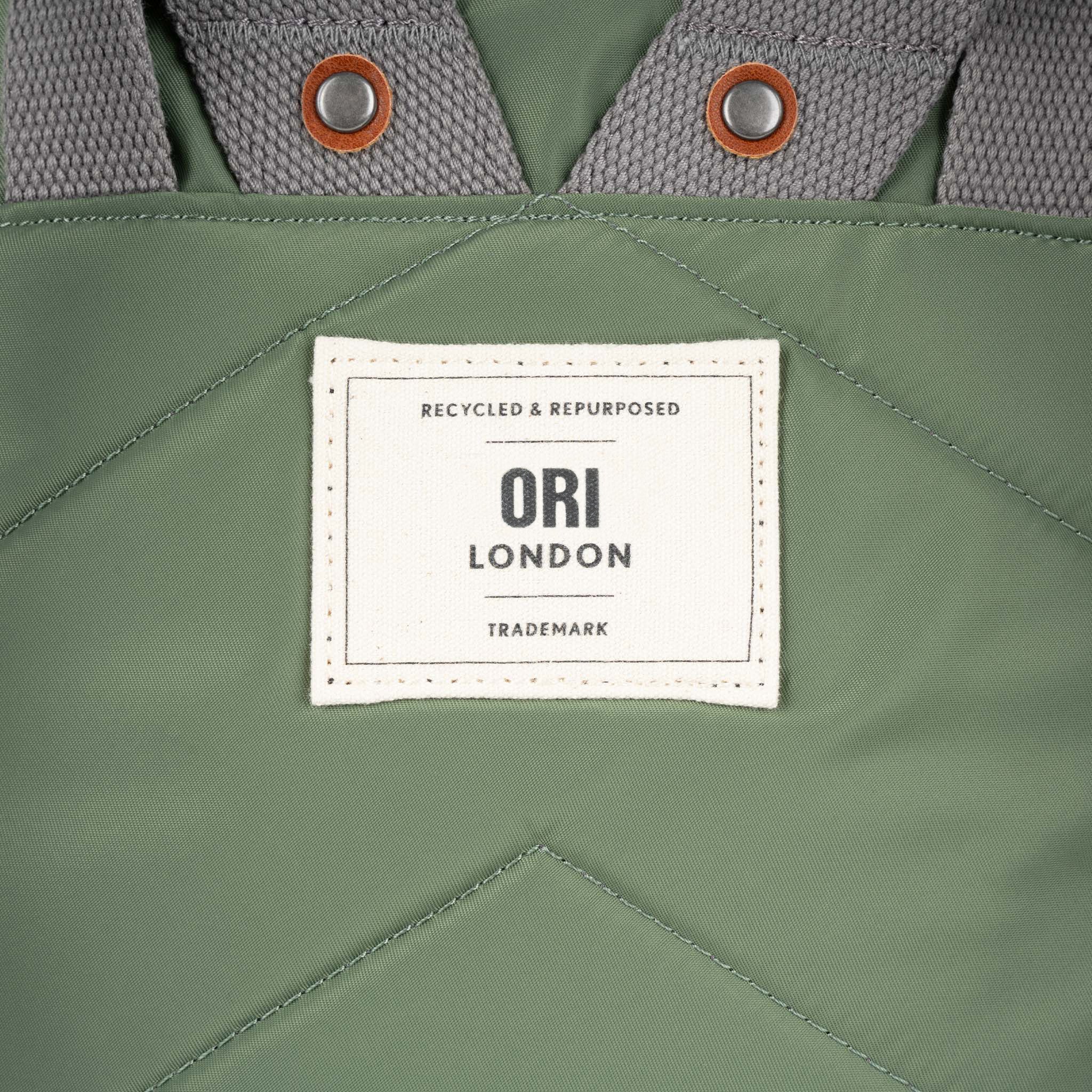 Roka London Canfield B Medium Sustainable Nylon Rucksack, Granite - Image 4