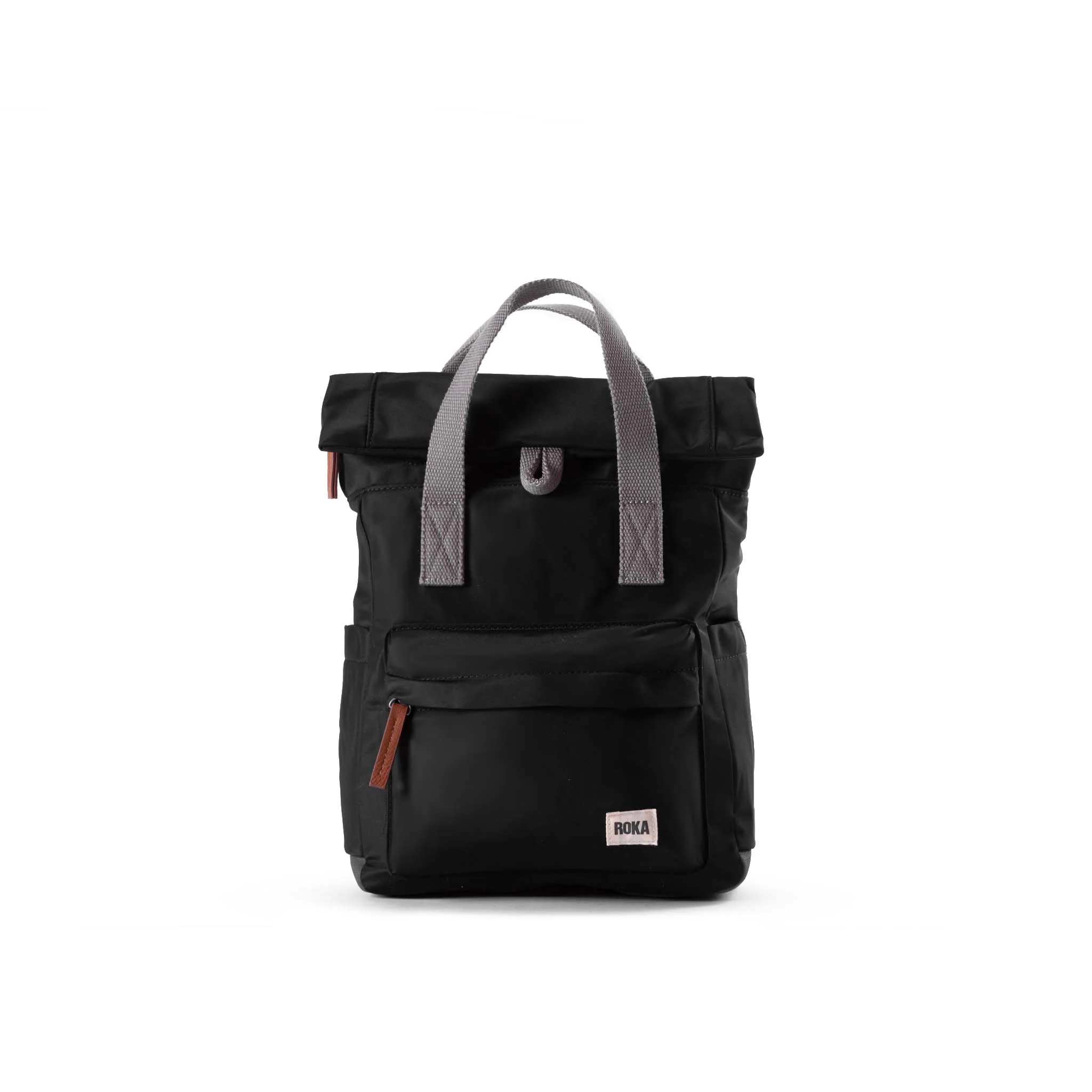 Roka London Canfield B Sustainable Nylon Rucksack, Black - Image 16