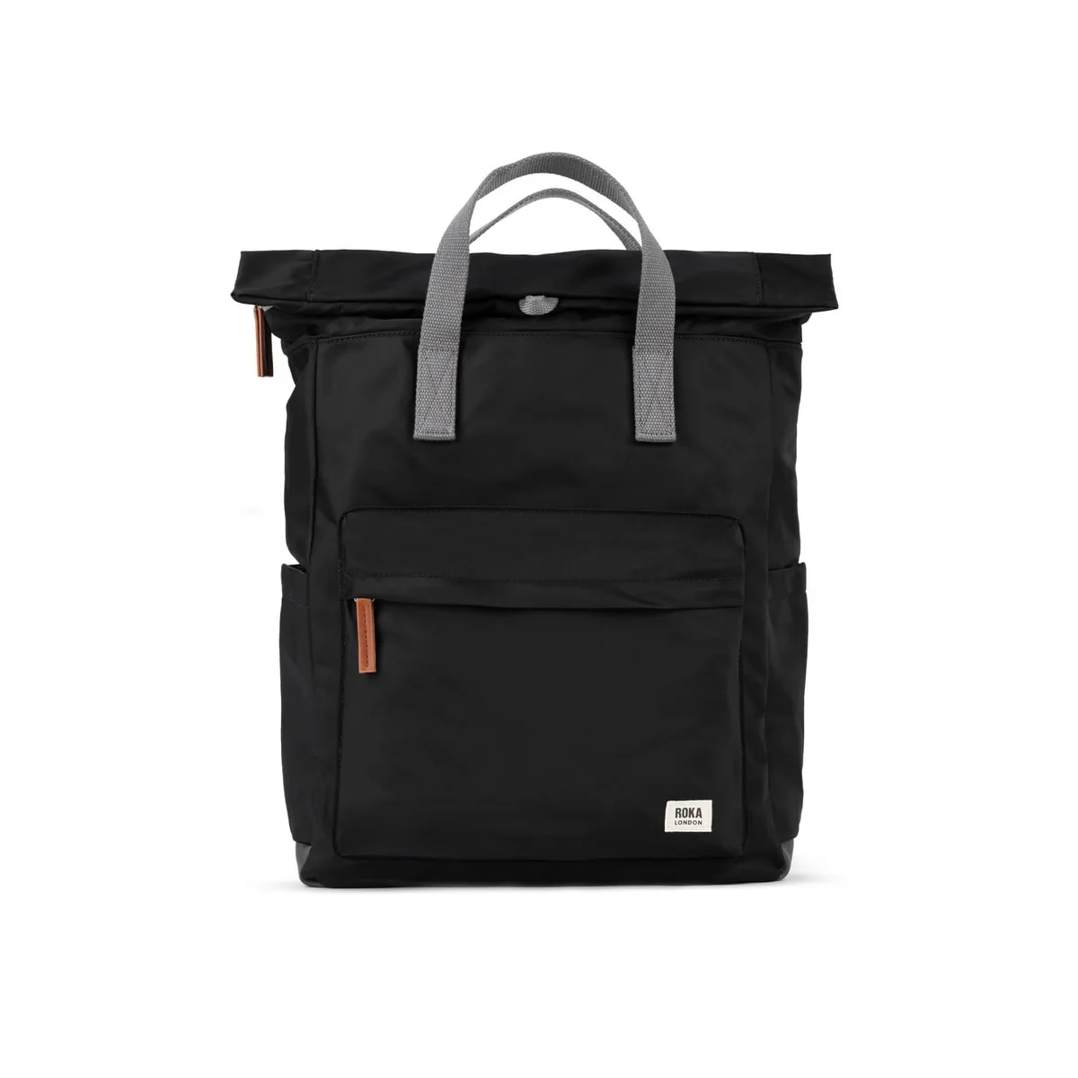 Roka London Canfield B Sustainable Nylon Rucksack, Black - Image 17