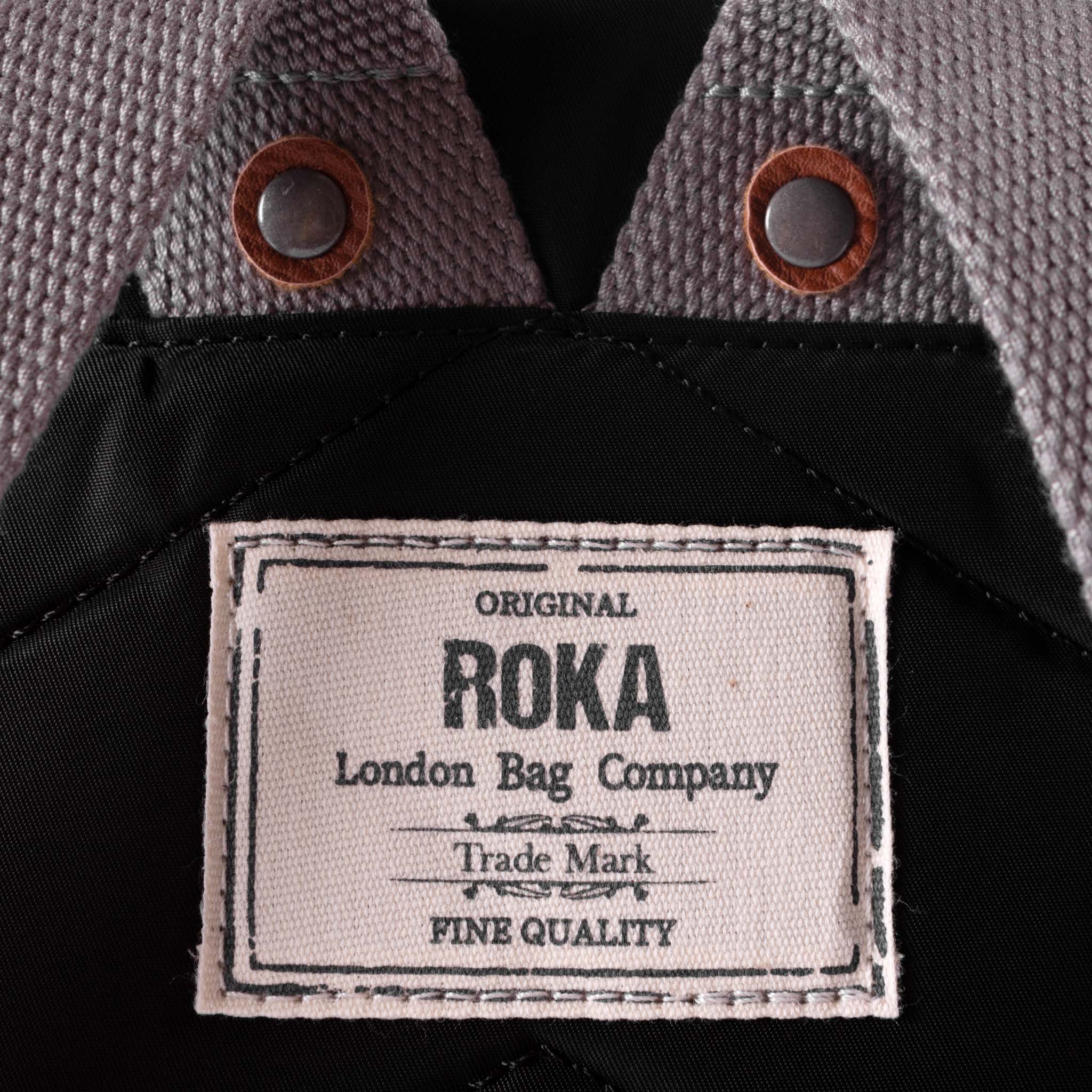 Roka London Canfield B Sustainable Nylon Rucksack, Black - Image 7