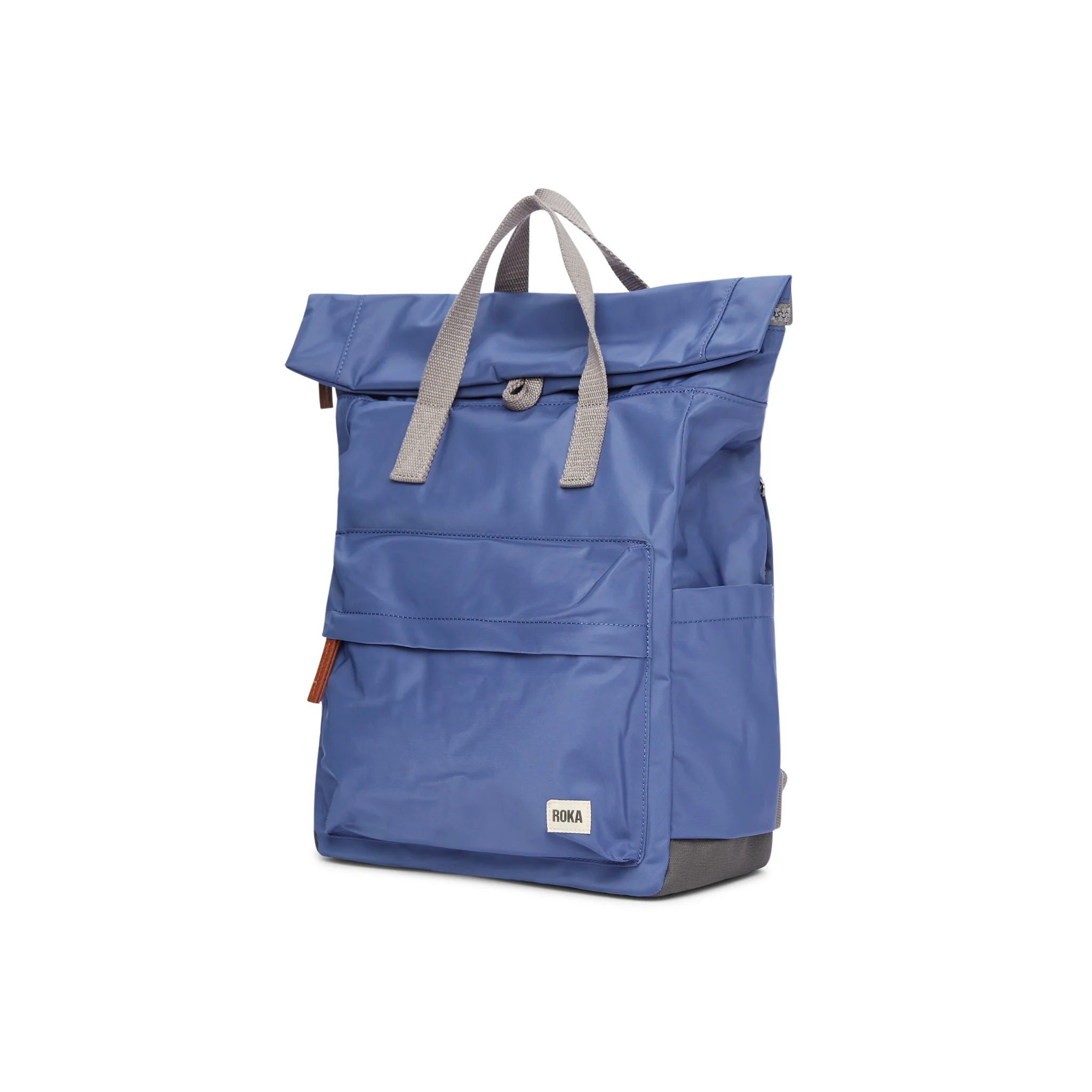 Roka London Canfield B Sustainable Nylon Rucksack, Burnt Blue - Image 2