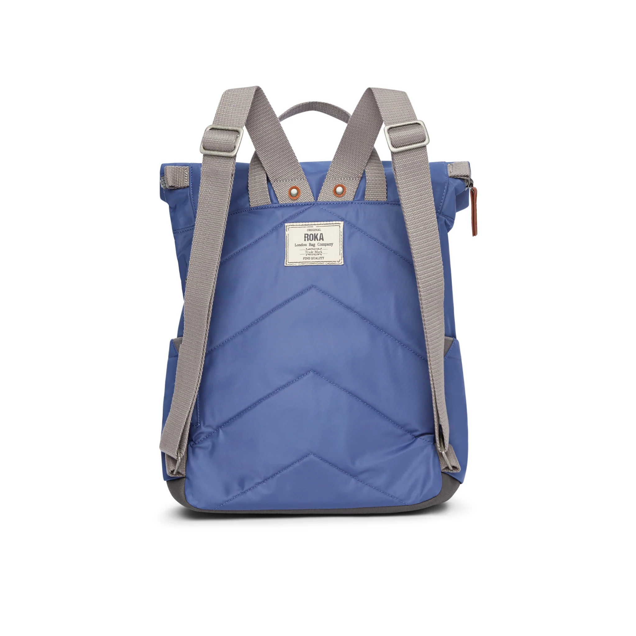 Roka London Canfield B Sustainable Nylon Rucksack, Burnt Blue - Image 3