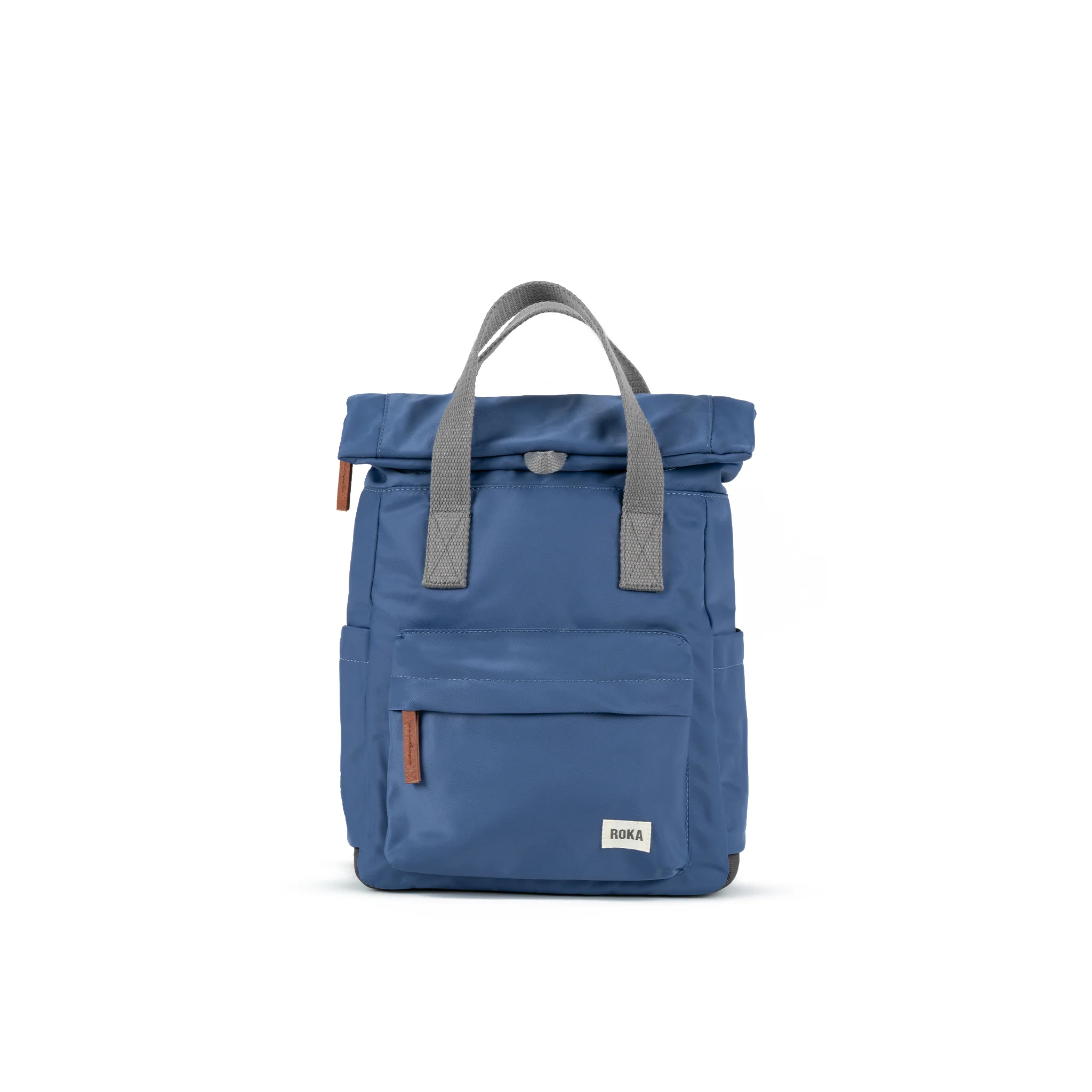 Roka London Canfield B Sustainable Nylon Rucksack, Burnt Blue - Image 8