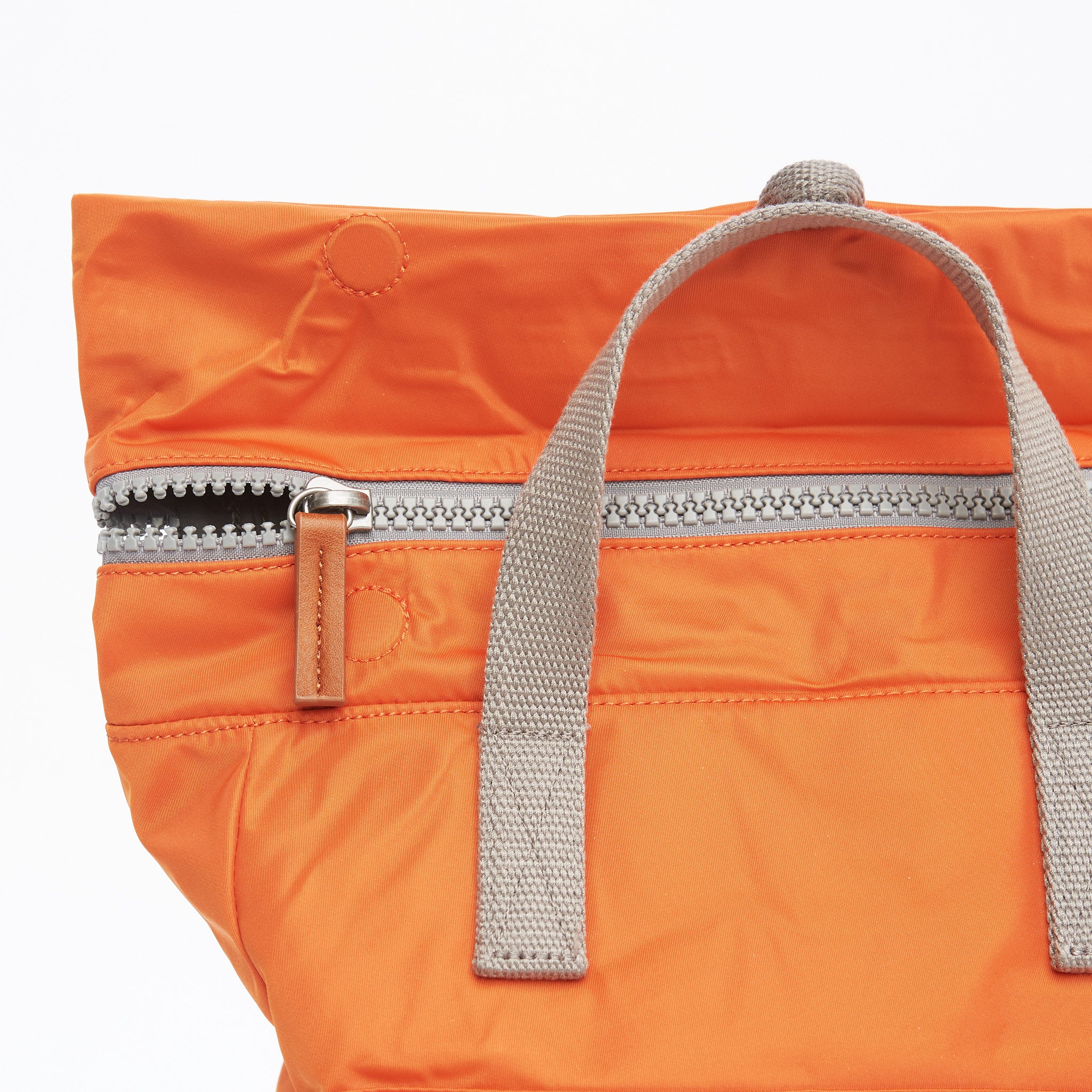 Roka London Canfield B Sustainable Nylon Rucksack, Burnt Orange - Image 6