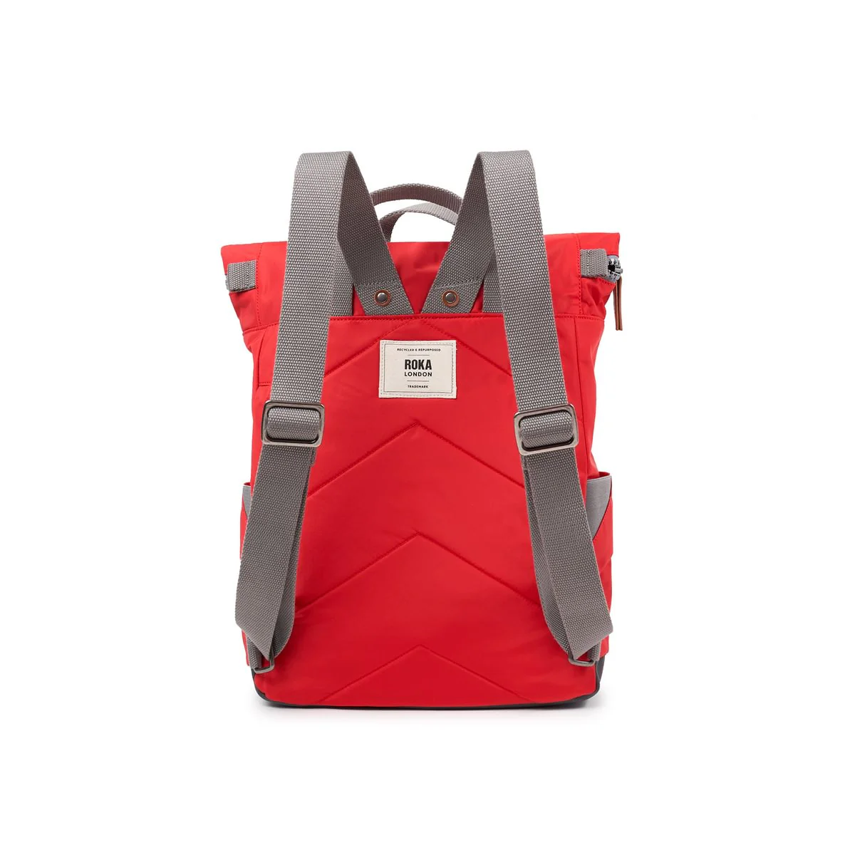 Roka London Canfield B Sustainable Nylon Rucksack, Chilli Oil - Image 3