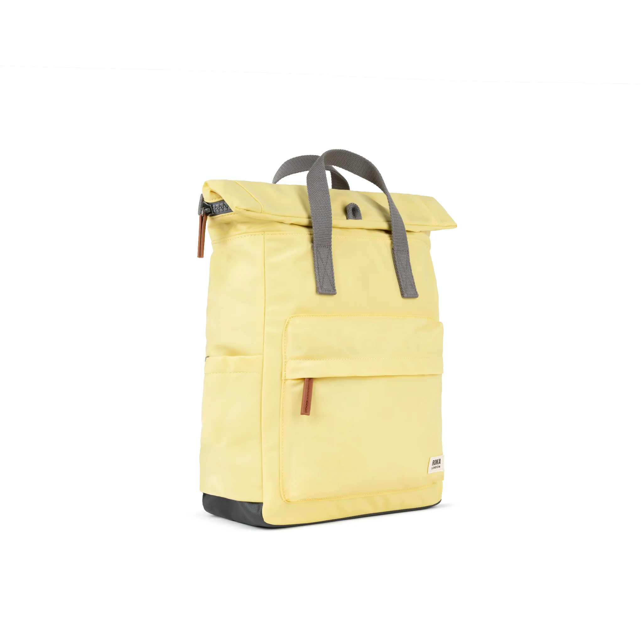 Roka London Canfield B Sustainable Nylon Rucksack, Citron - Image 2