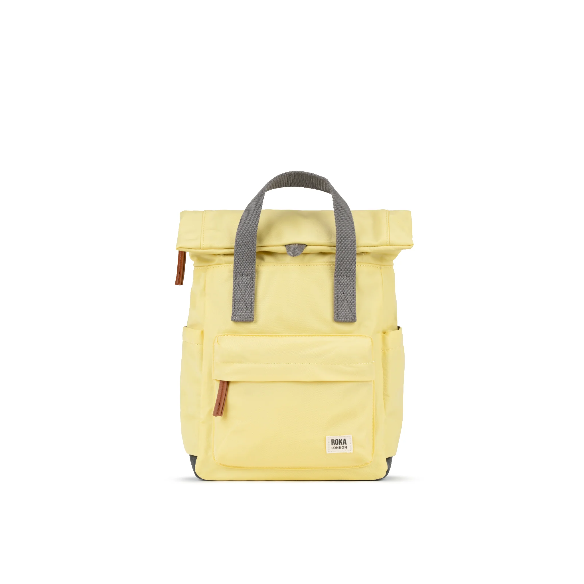 Roka London Canfield B Sustainable Nylon Rucksack, Citron - Image 8