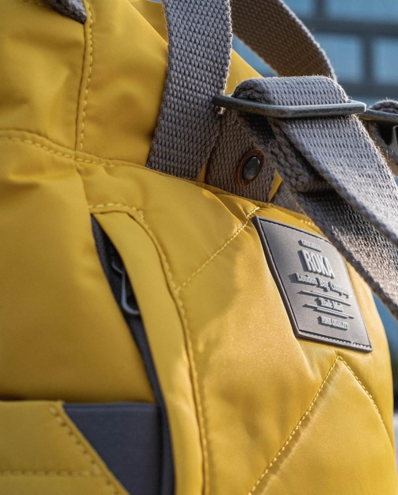 Roka London Canfield B Nylon Rucksack, Corn - Image 13