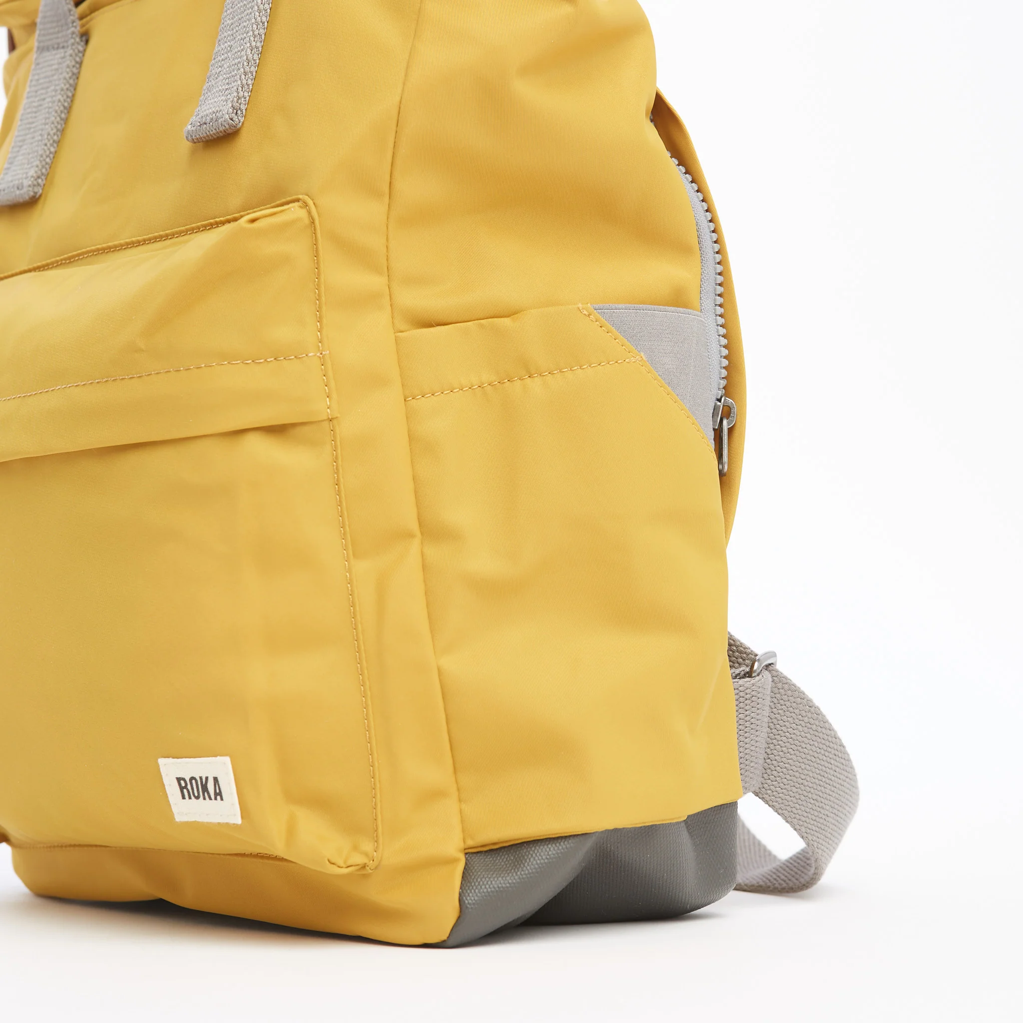 Roka London Canfield B Nylon Rucksack, Corn - Image 3