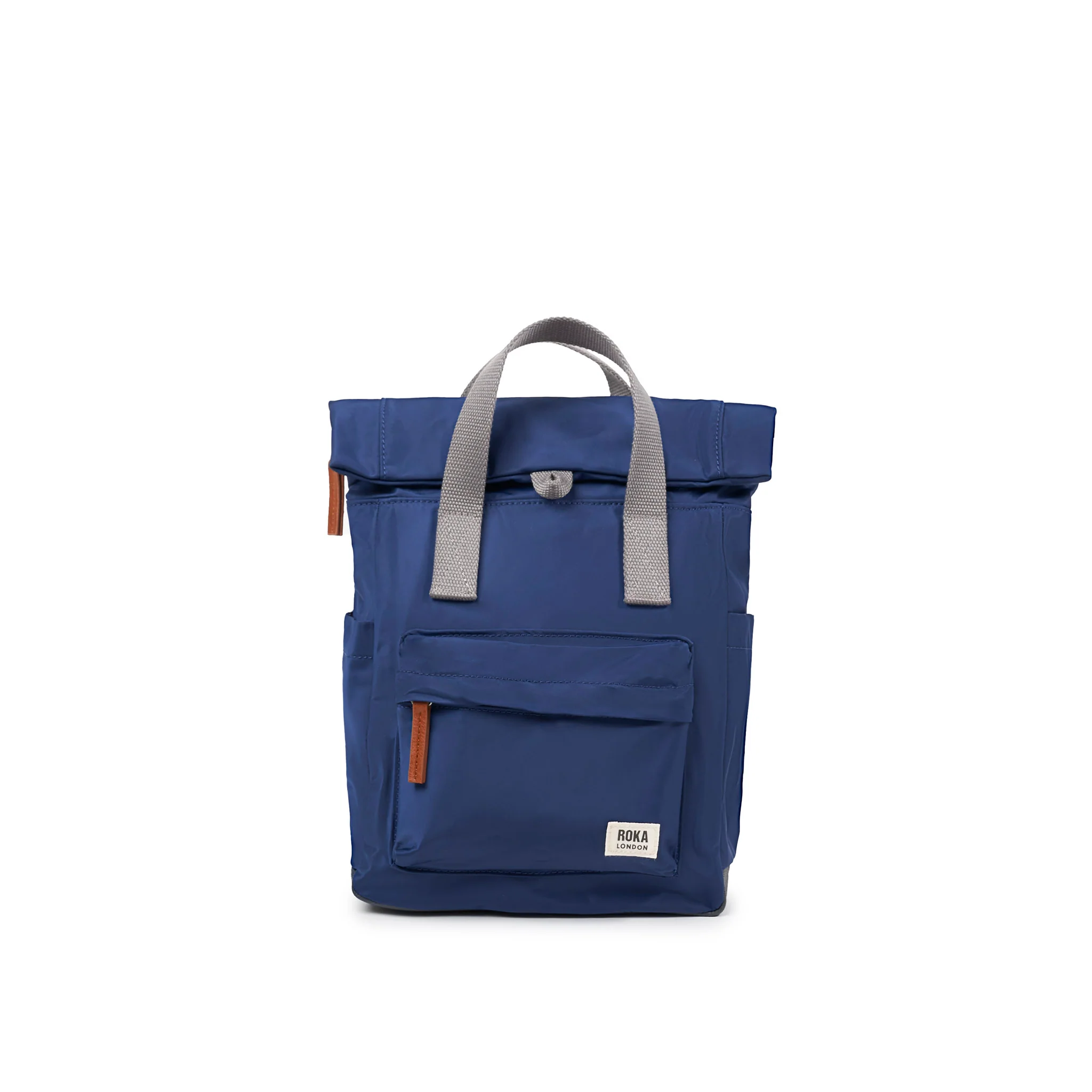 Roka London Canfield B Sustainable Nylon Rucksack, Crisp Blue - Image 8
