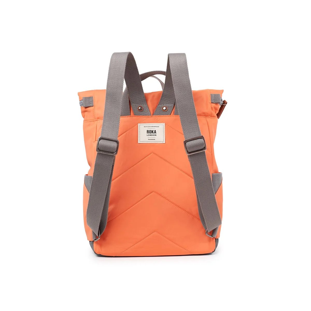 Roka London Canfield B Sustainable Nylon Rucksack, Firecracker - Image 3