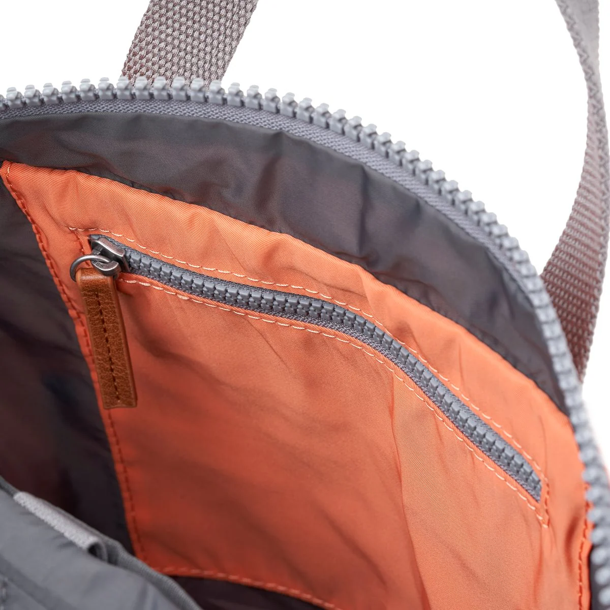 Roka London Canfield B Sustainable Nylon Rucksack, Firecracker - Image 5