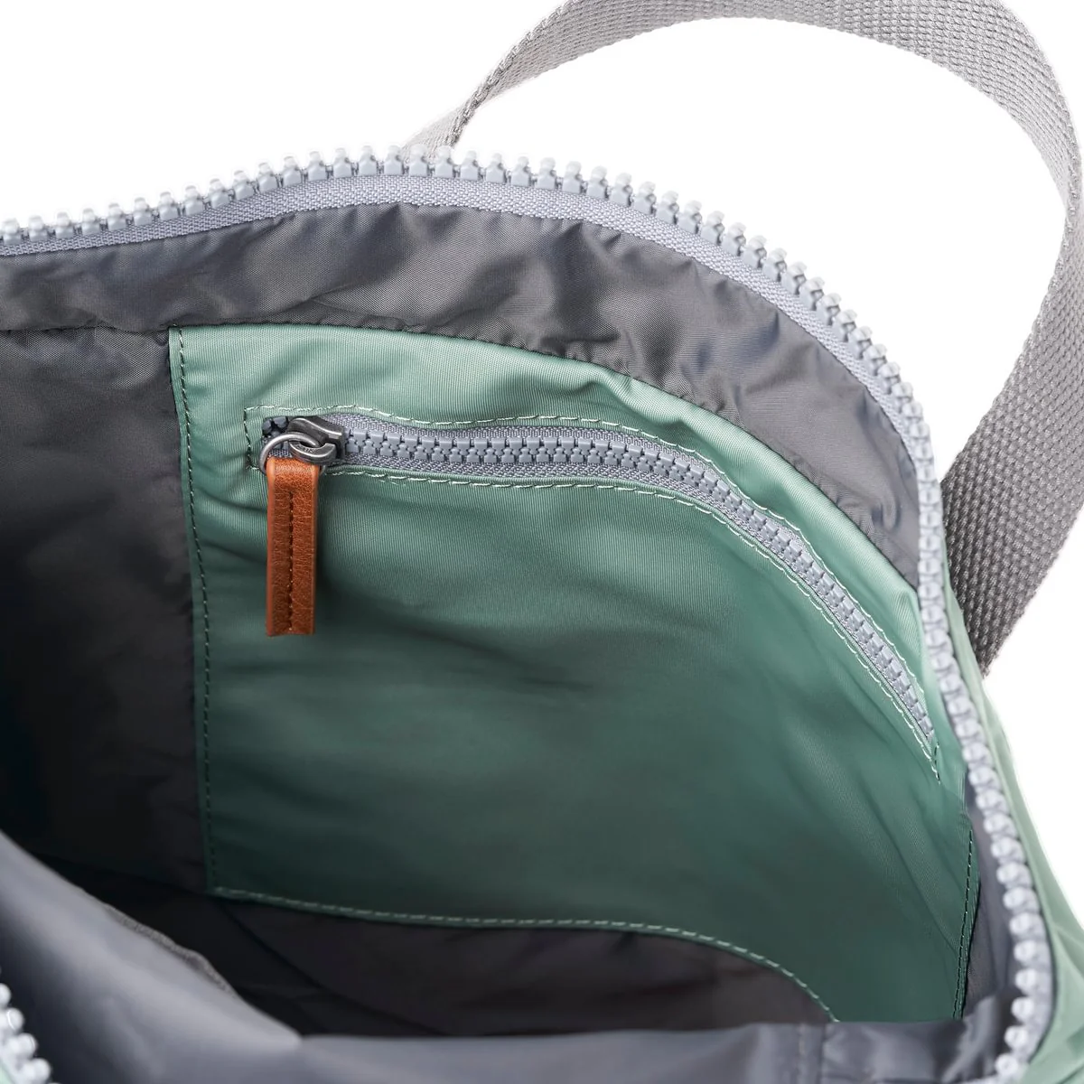 Roka London Canfield B Sustainable Nylon Rucksack, Frost - Image 4