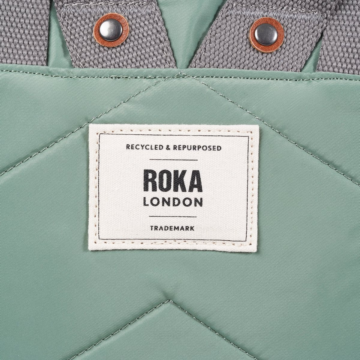 Roka London Canfield B Sustainable Nylon Rucksack, Frost - Image 7