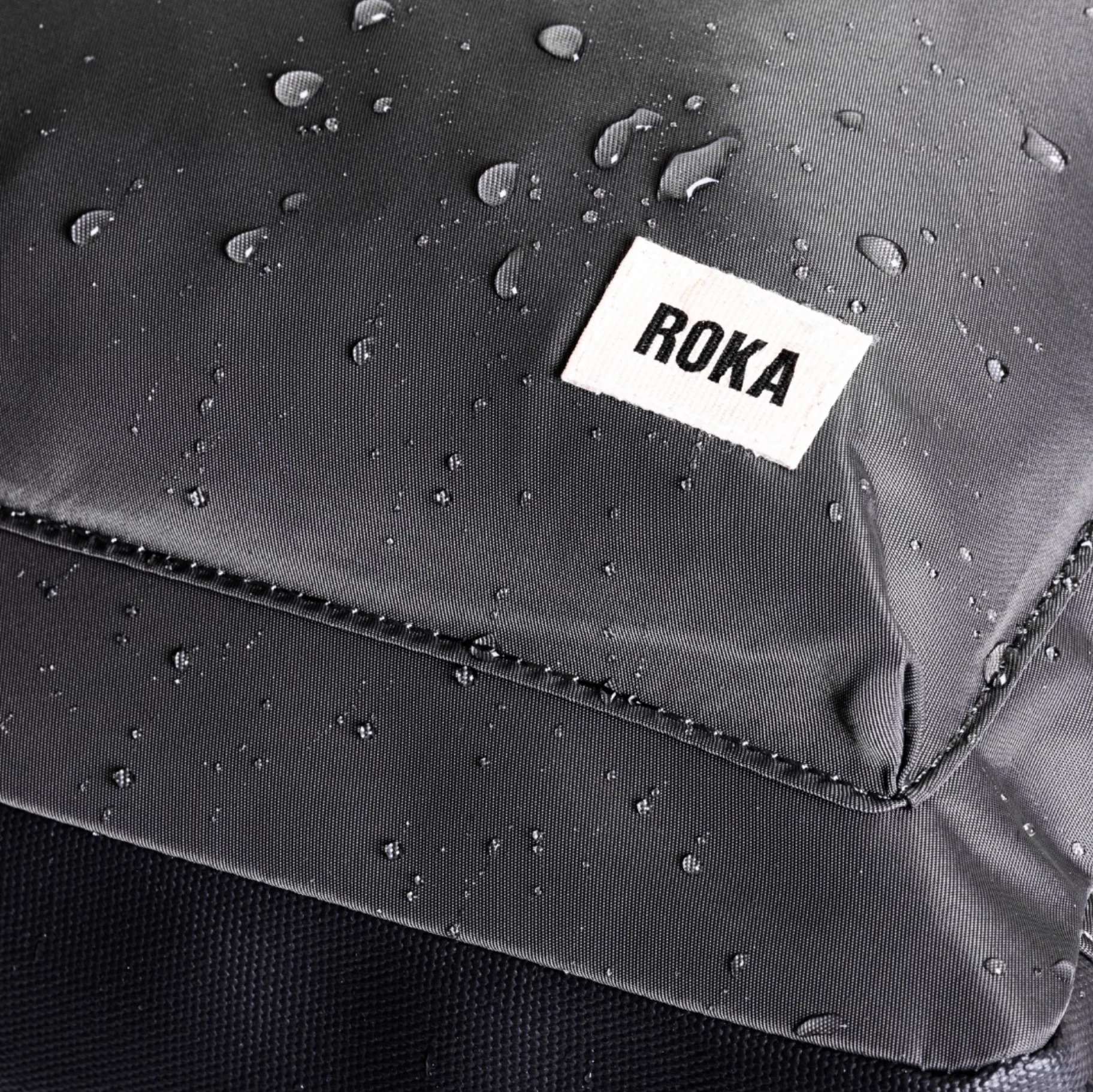 Roka London Canfield B Sustainable Nylon Rucksack, Graphite - Image 9