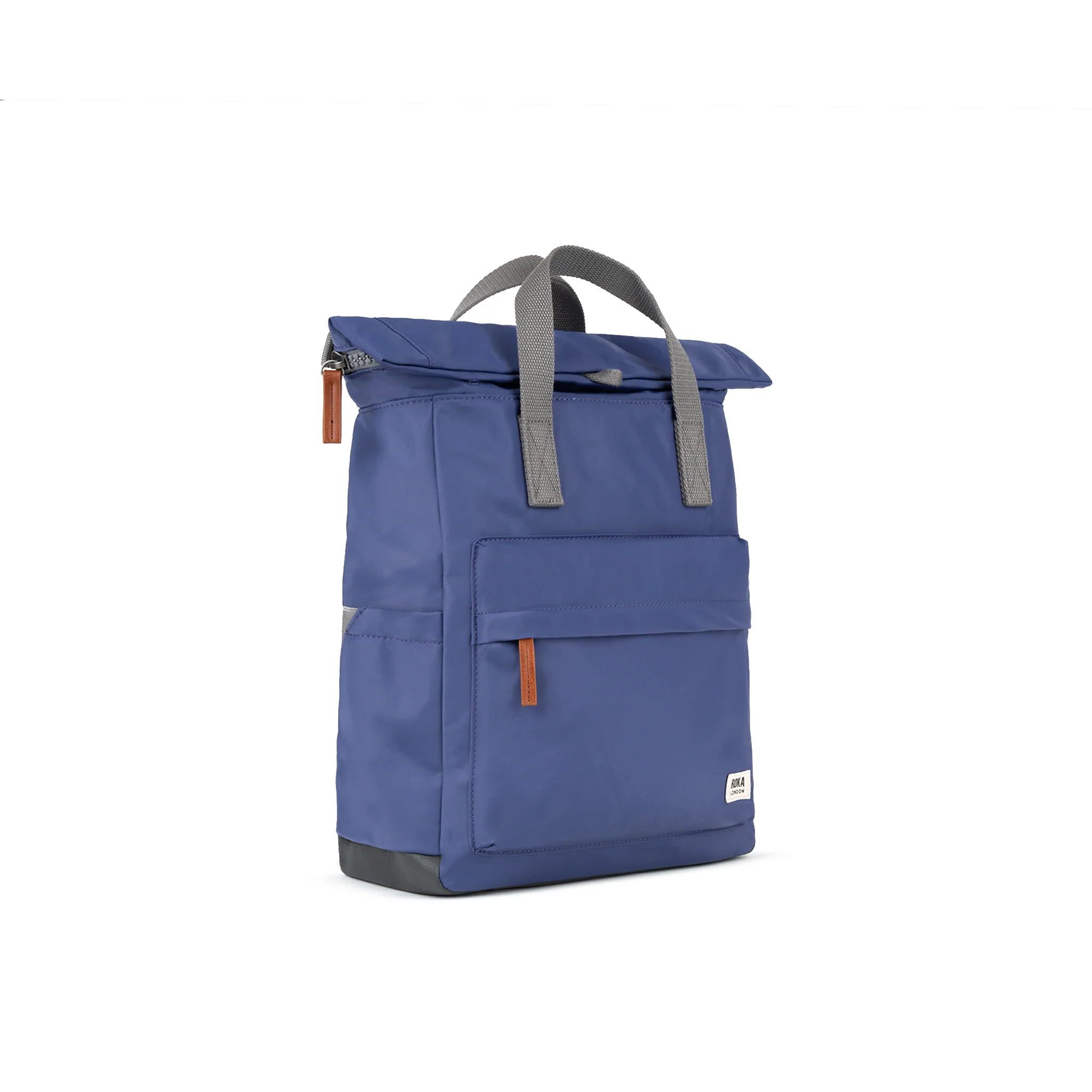 Roka London Canfield B Sustainable Nylon Rucksack, Indigo - Image 2