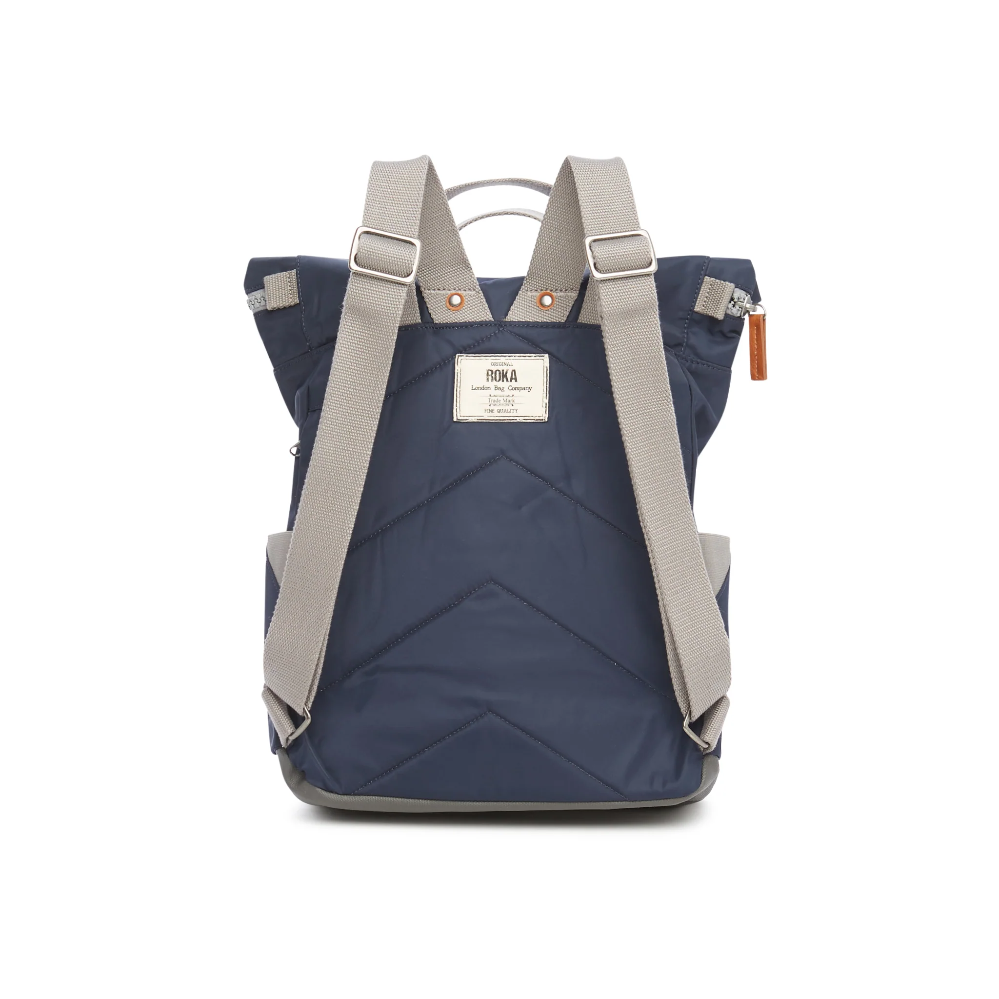 Roka London Canfield B Sustainable Nylon Rucksack, Midnight - Image 3