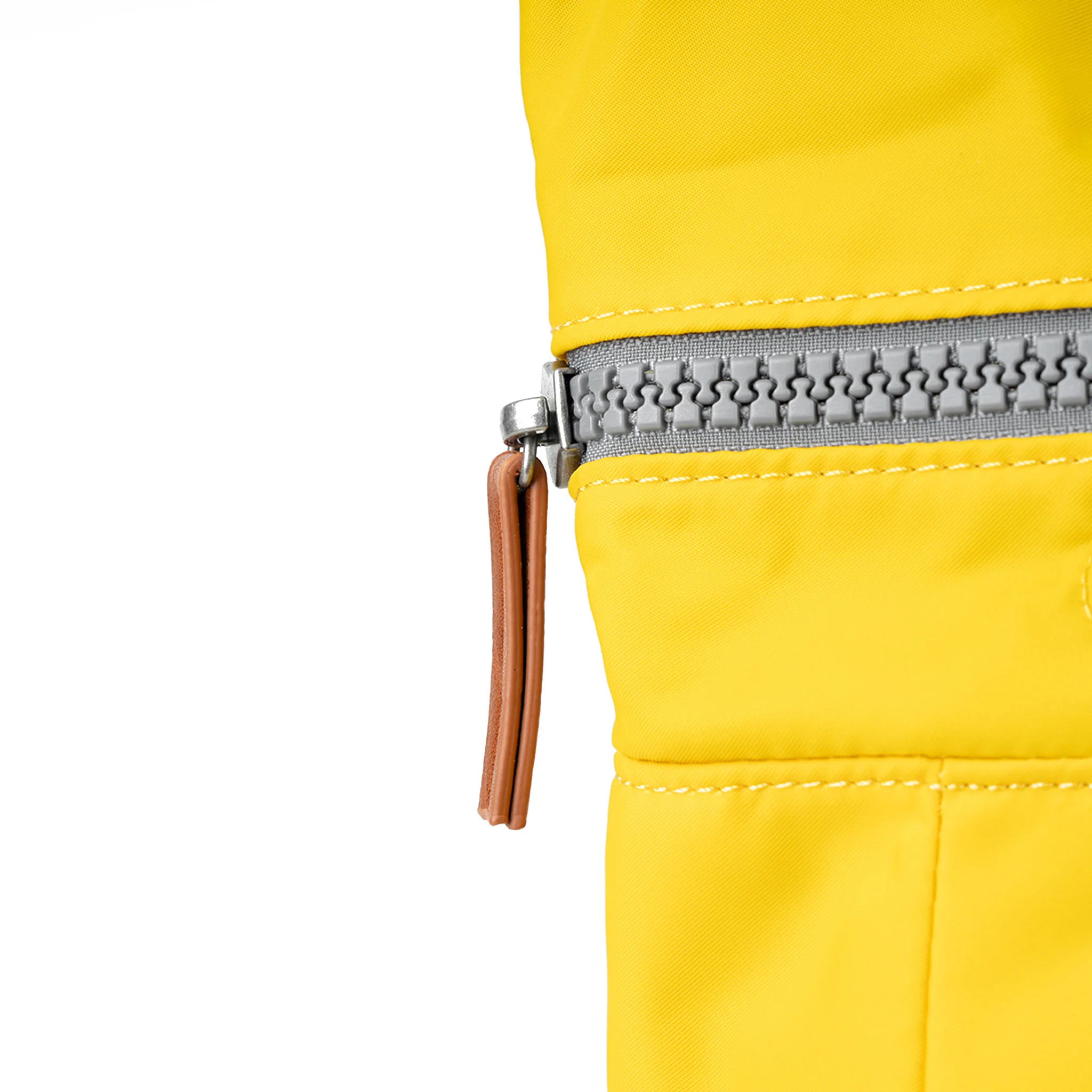 Roka London Canfield B Sustainable Nylon Rucksack, Mustard - Image 5