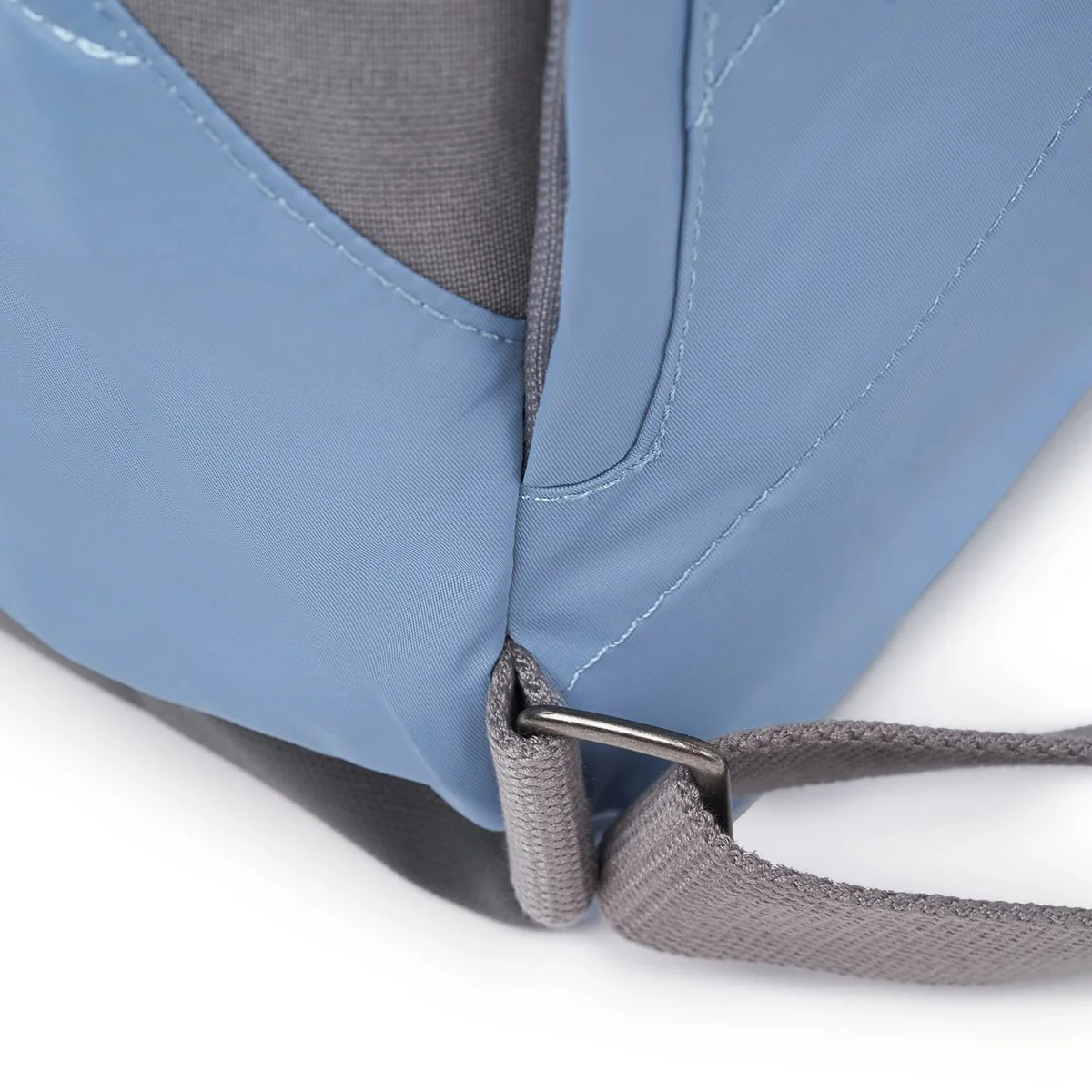 Roka London Canfield B Sustainable Nylon Rucksack, Retro Blue - Image 5