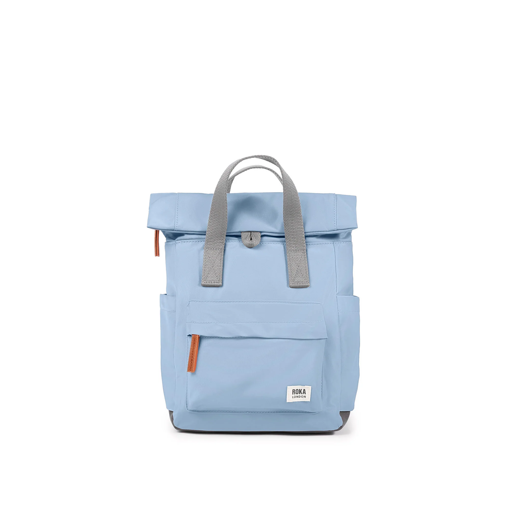 Roka London Canfield B Sustainable Nylon Rucksack, Retro Blue - Image 8
