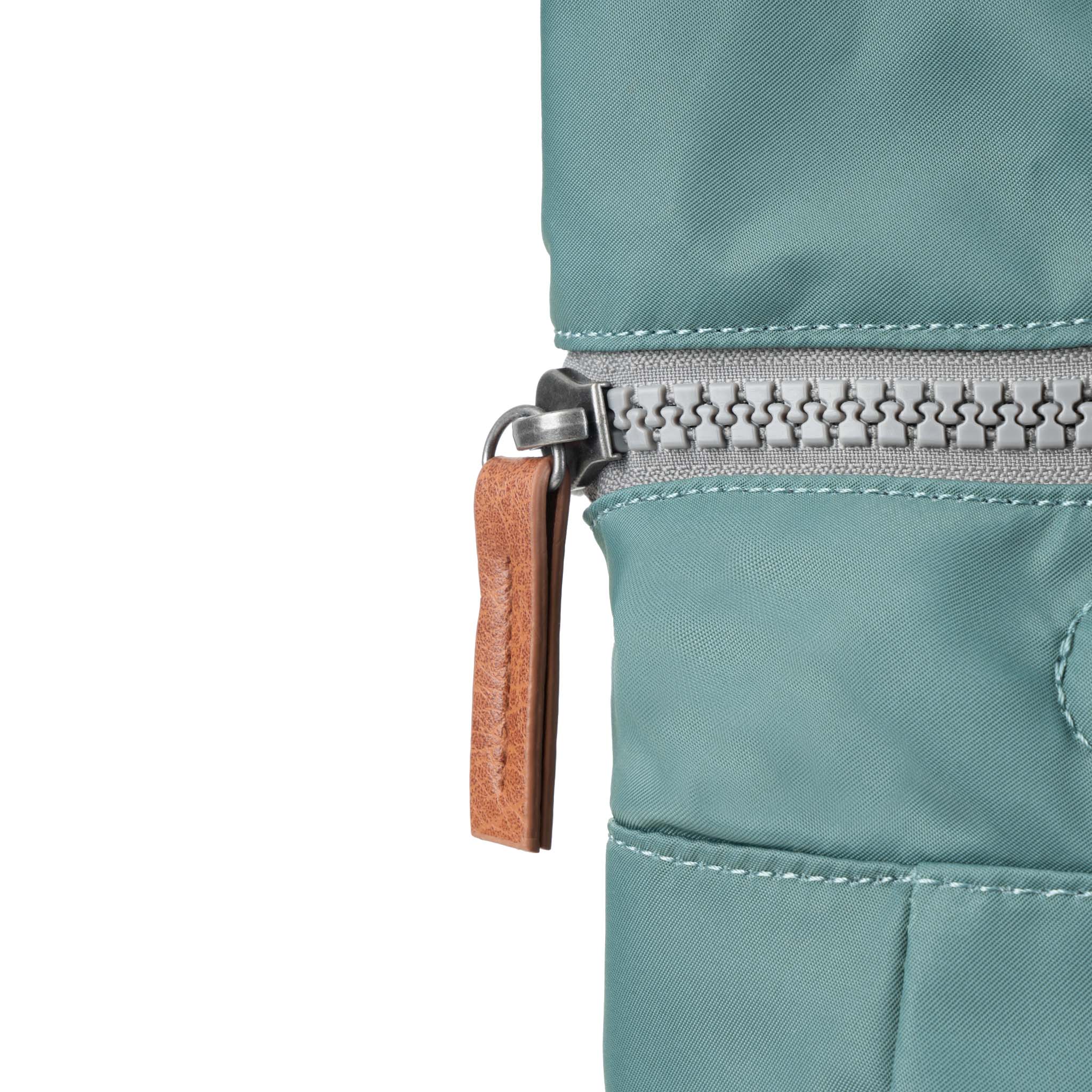 Roka London Canfield B Sustainable Nylon Rucksack, Sage - Image 5