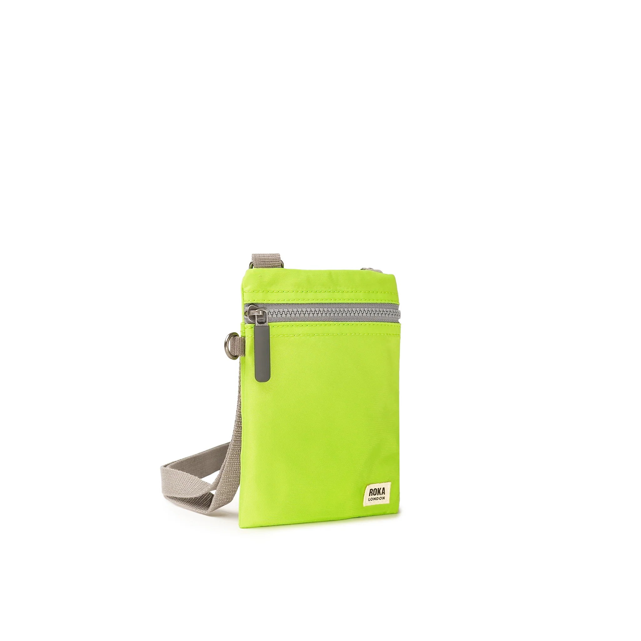 Roka London Chelsea Crossbody Phone Bag, Lime (Recycled Nylon) - Image 2