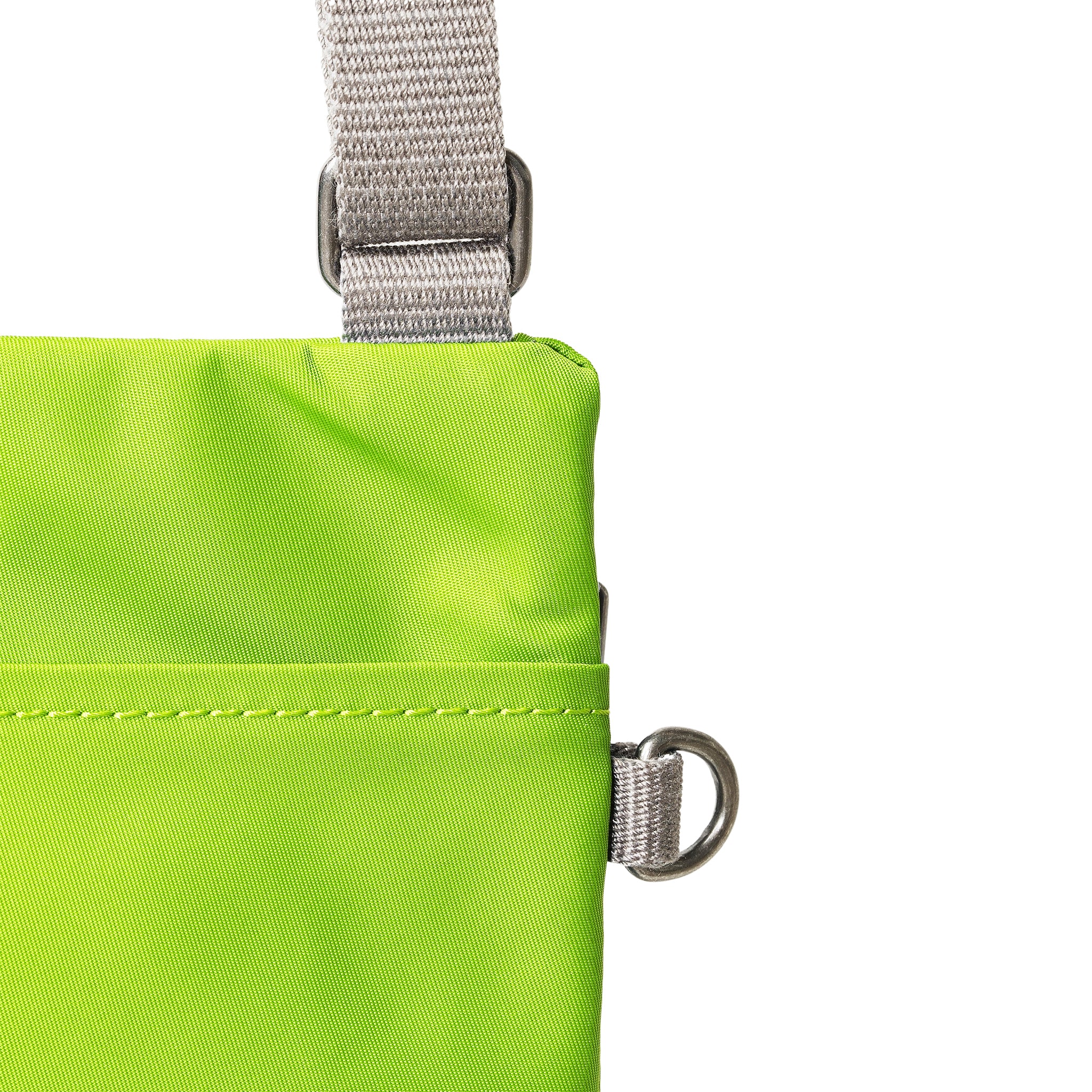 Roka London Chelsea Crossbody Phone Bag, Lime (Recycled Nylon) - Image 4