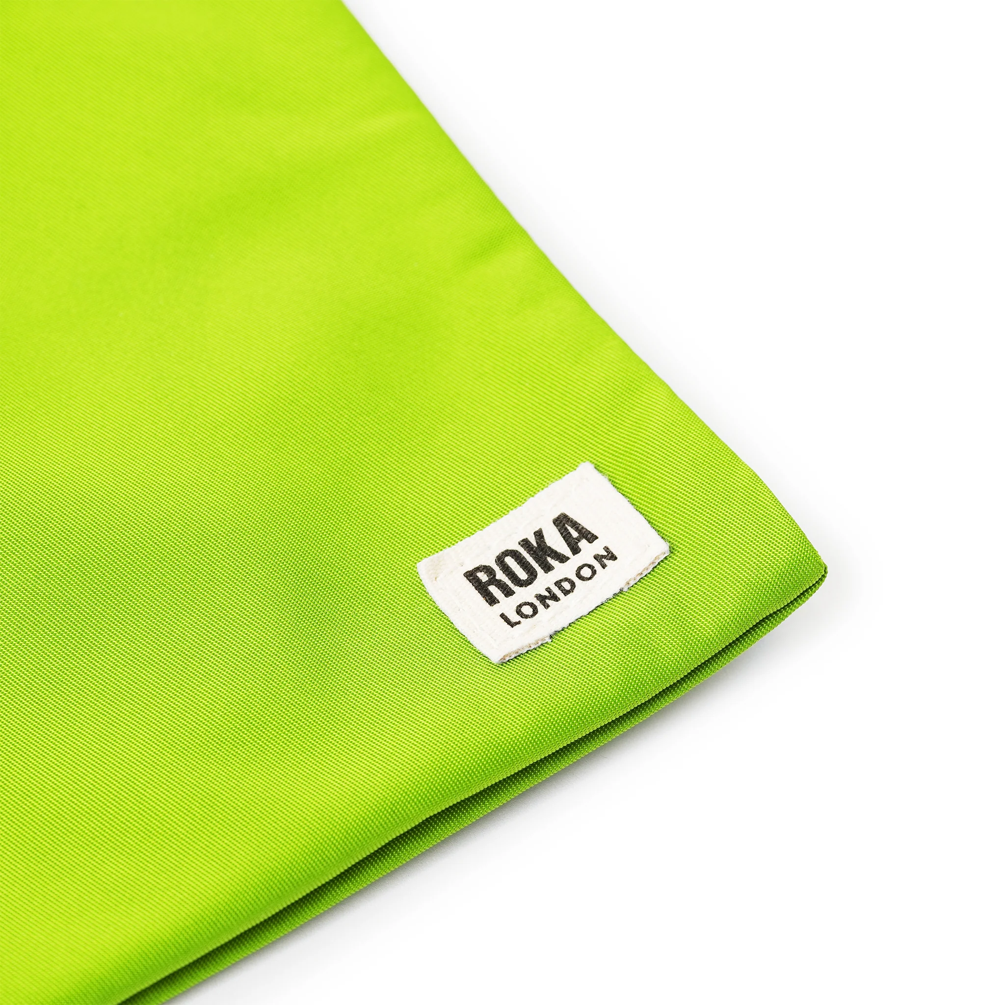 Roka London Chelsea Crossbody Phone Bag, Lime (Recycled Nylon) - Image 6
