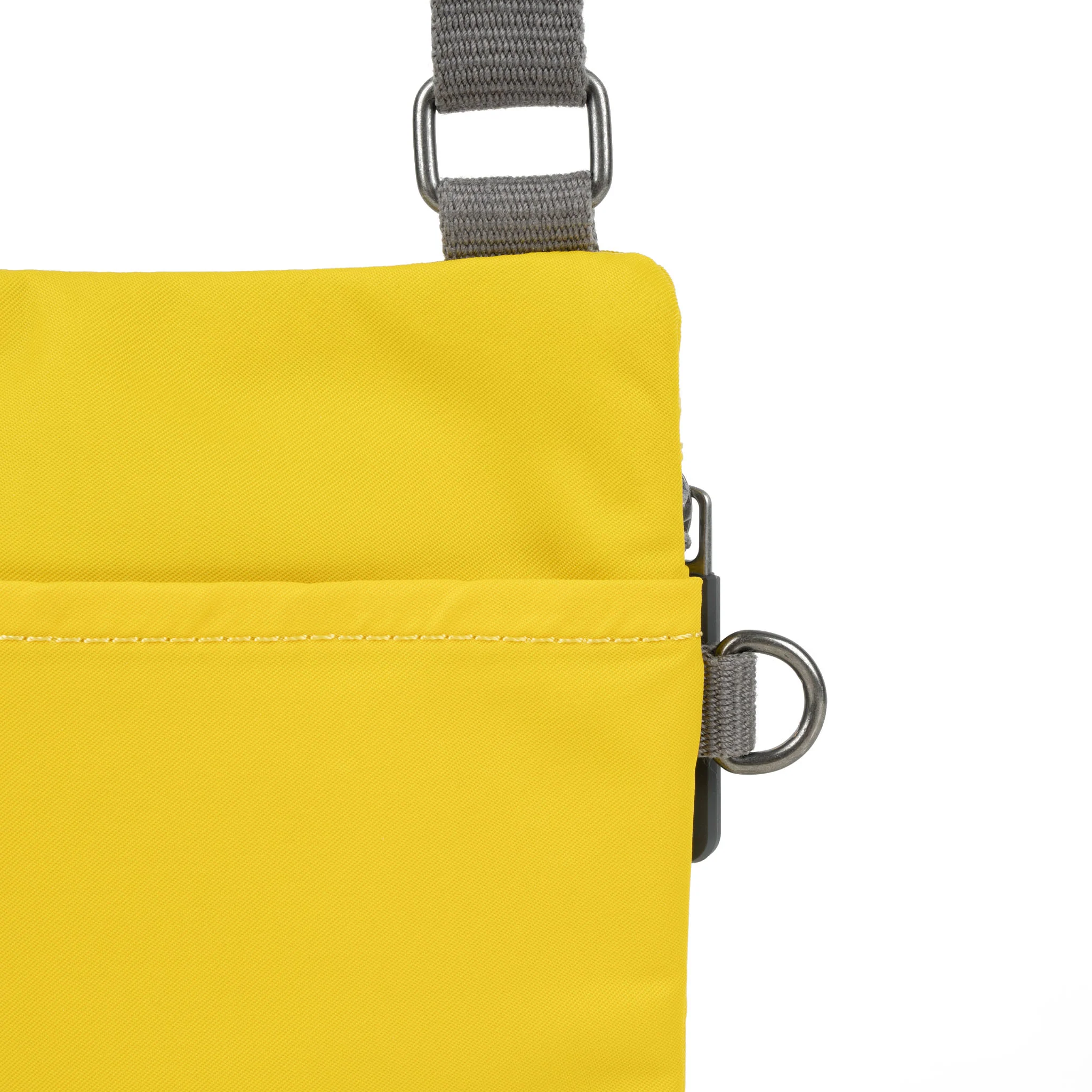 Roka London Chelsea Crossbody Phone Bag, Mustard (Recycled Nylon) - Image 4