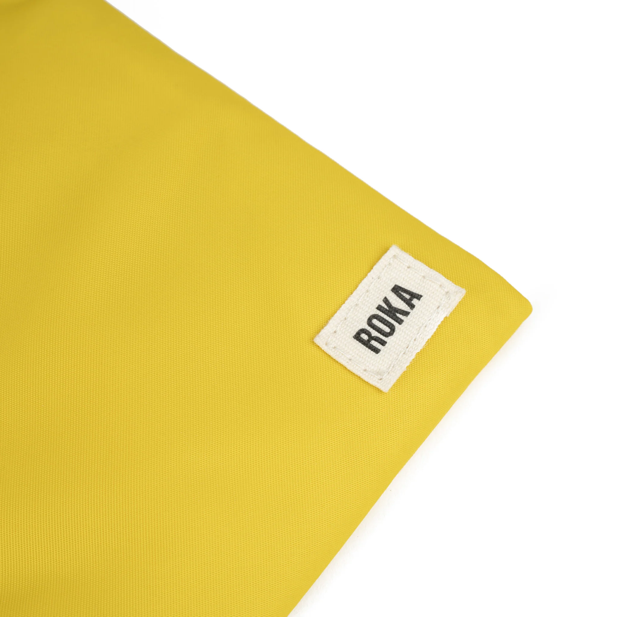 Roka London Chelsea Crossbody Phone Bag, Mustard (Recycled Nylon) - Image 5