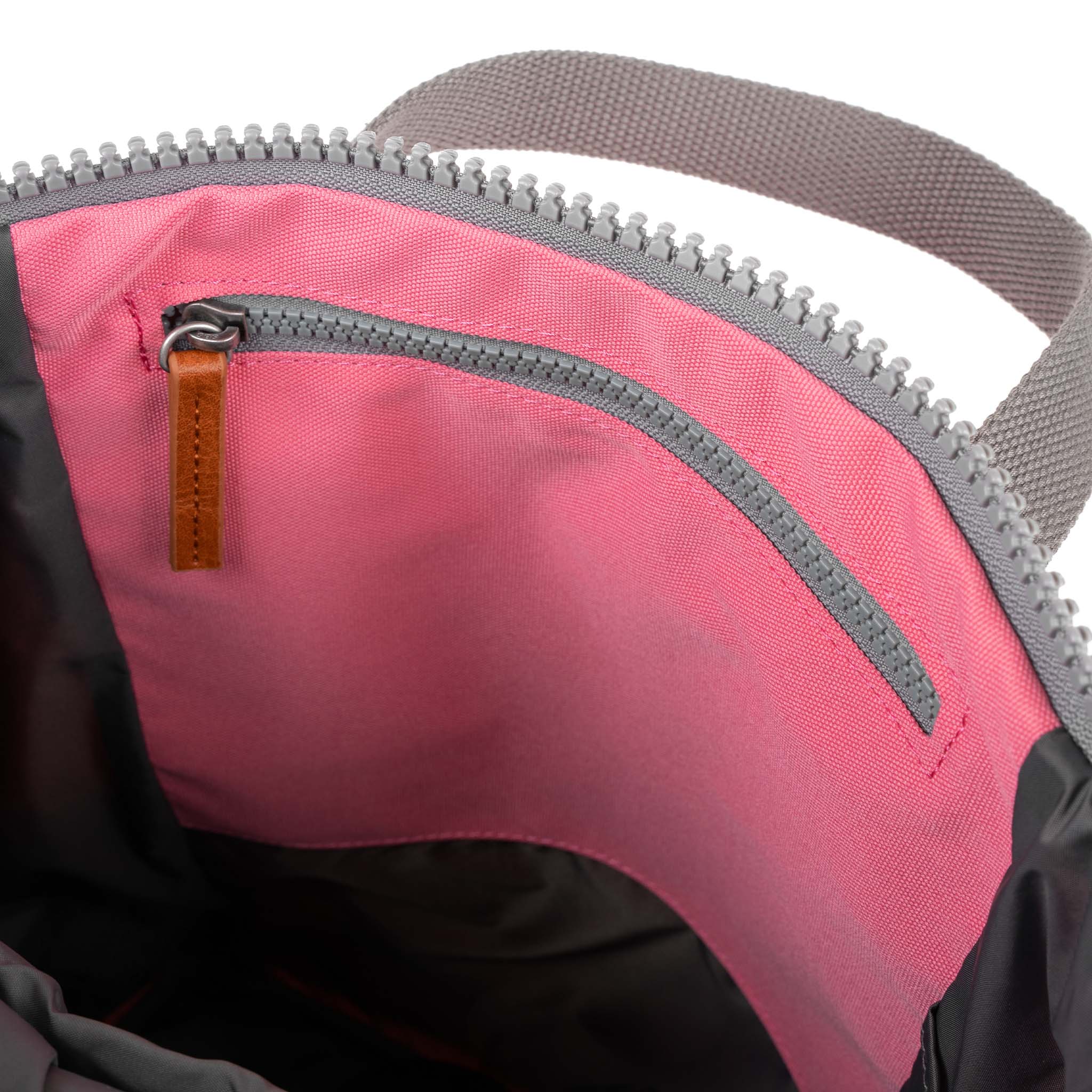 Roka London Finchley Sustainable Canvas Rucksack, Tulip - Image 7