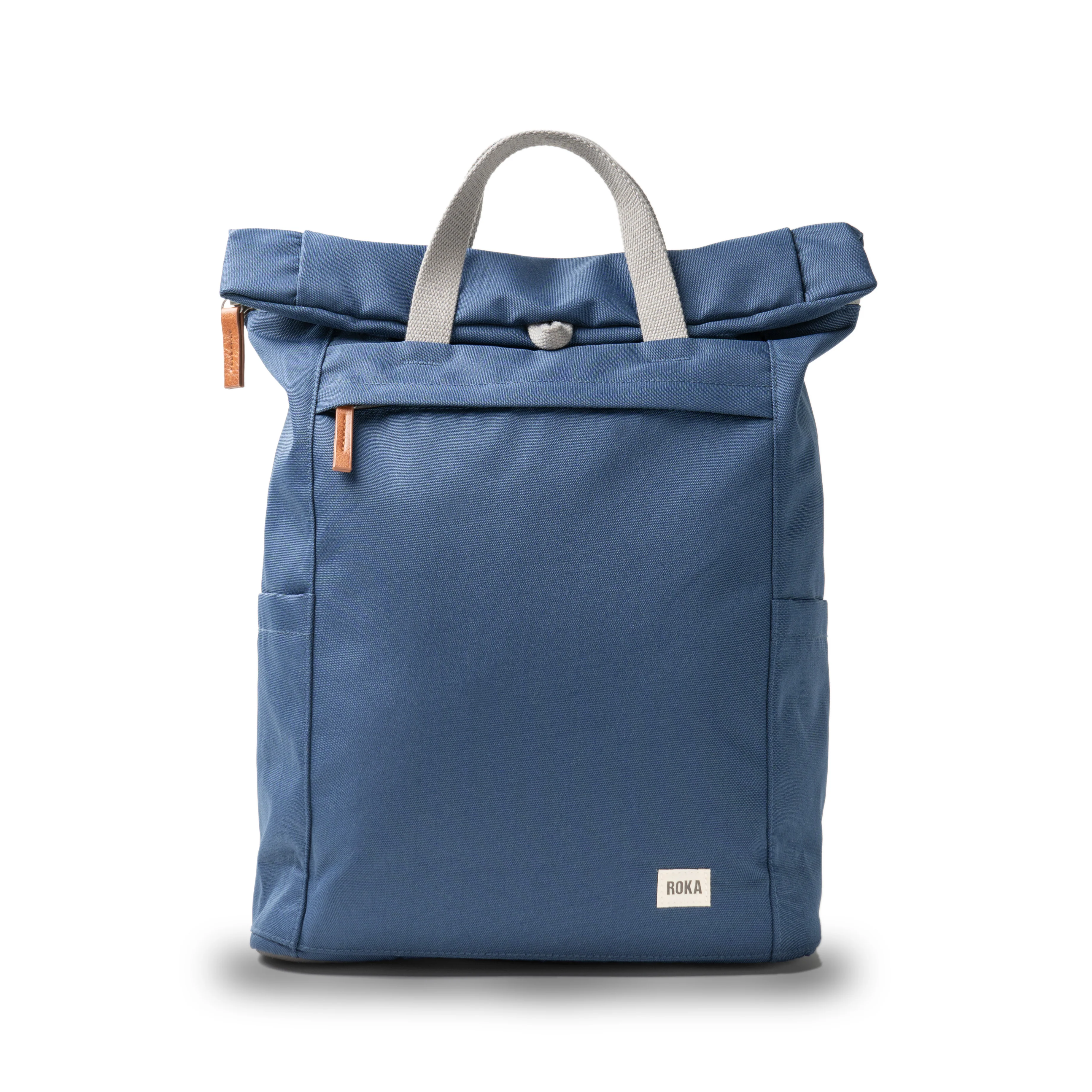 Roka London Finchley Rucksack, Pacific (Sustainable Canvas) - Image 10