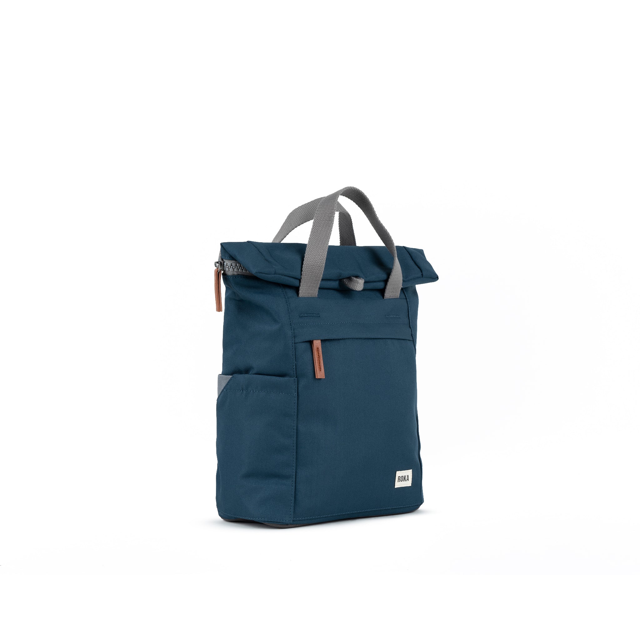 Roka London Finchley Rucksack, Pacific (Sustainable Canvas) - Image 2