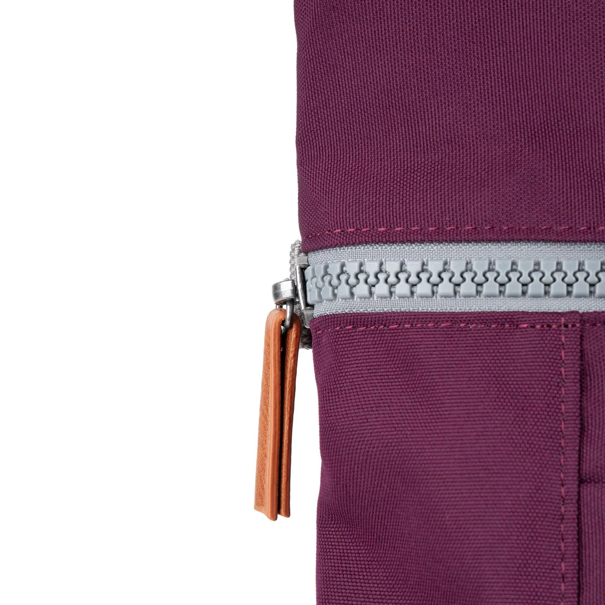 Roka London Finchley Sustainable Canvas Rucksack, Cherry Lacquer - Image 5