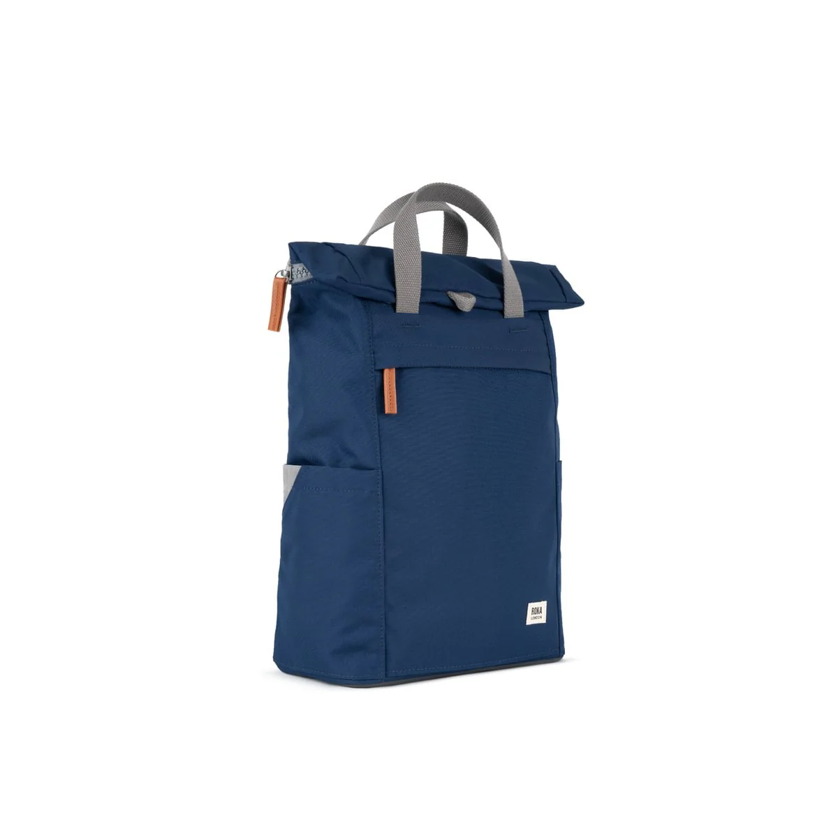 Roka London Finchley Sustainable Canvas Rucksack, Crisp Blue - Image 2