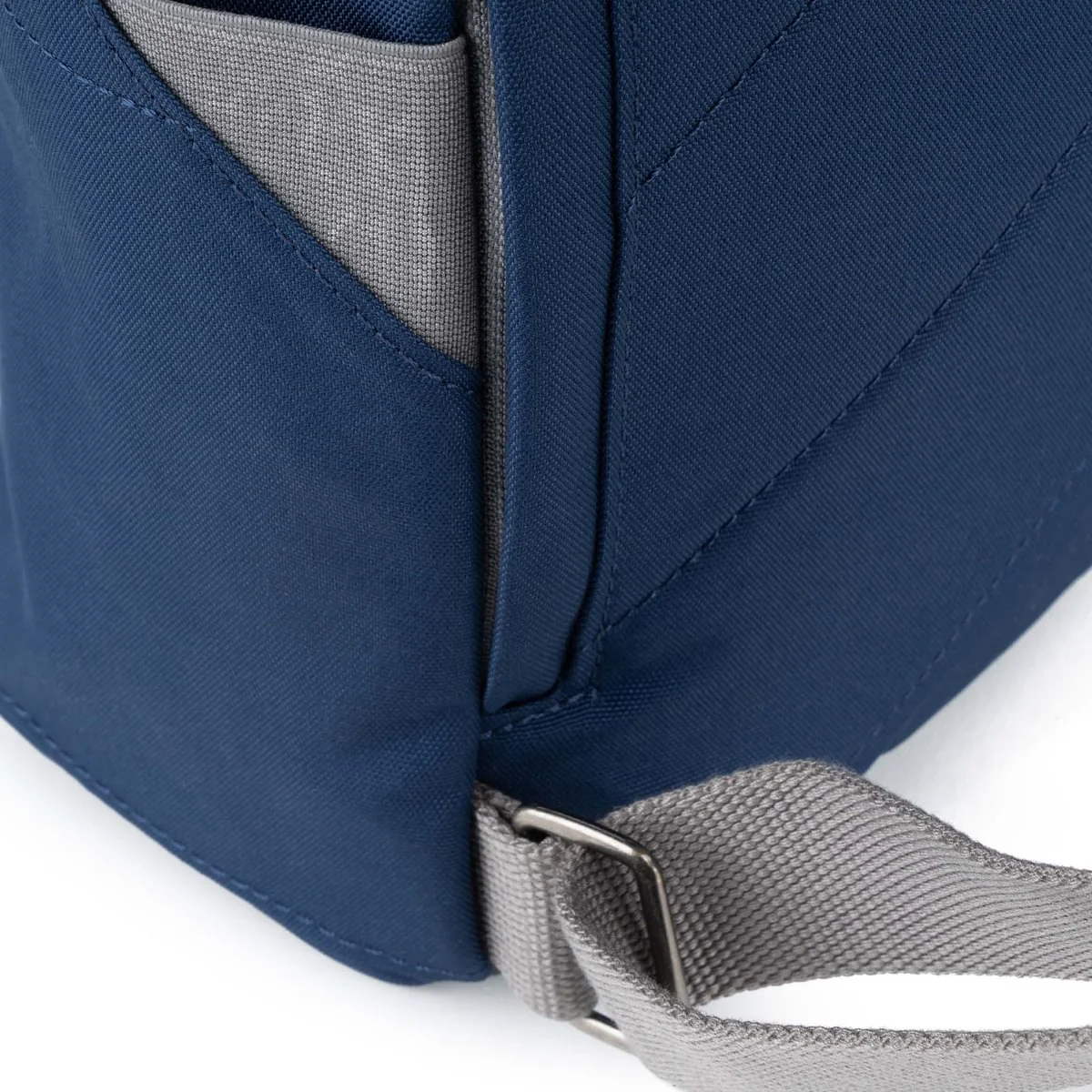 Roka London Finchley Sustainable Canvas Rucksack, Crisp Blue - Image 5